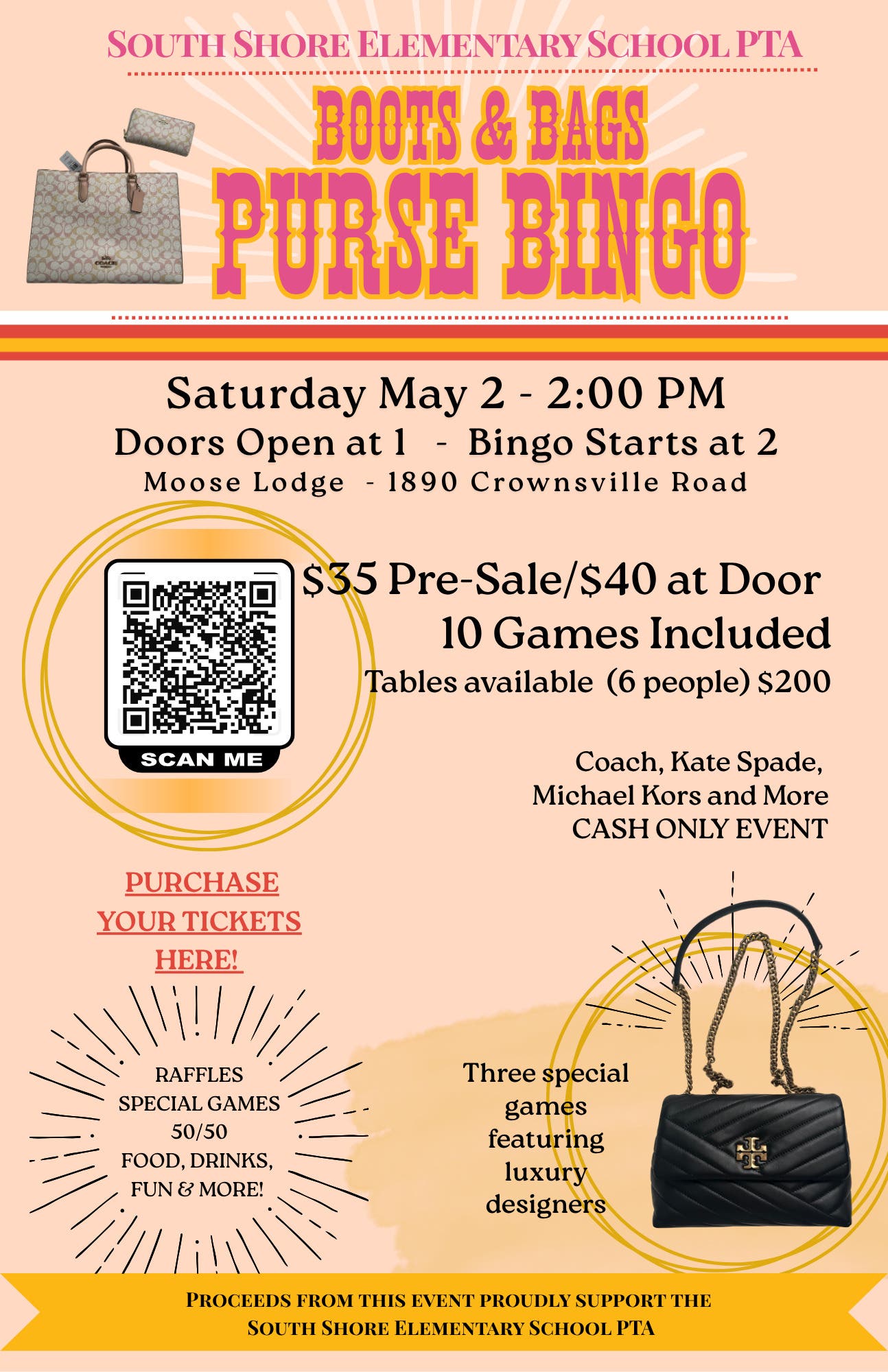 PURSE BINGO - South Shore Elementary School PTA 