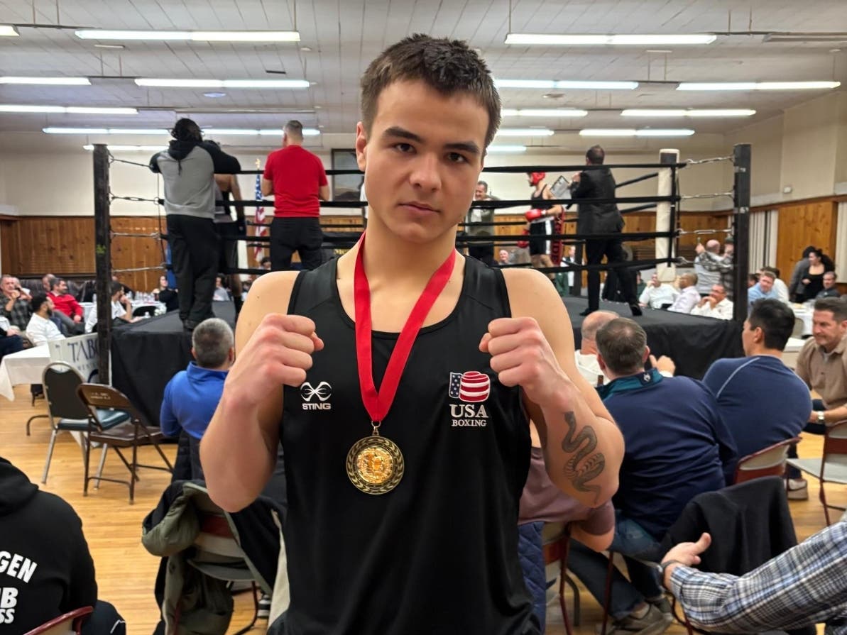 Andriy Lishchuk after a fight in Kenilworth in February against Janel Martinez
