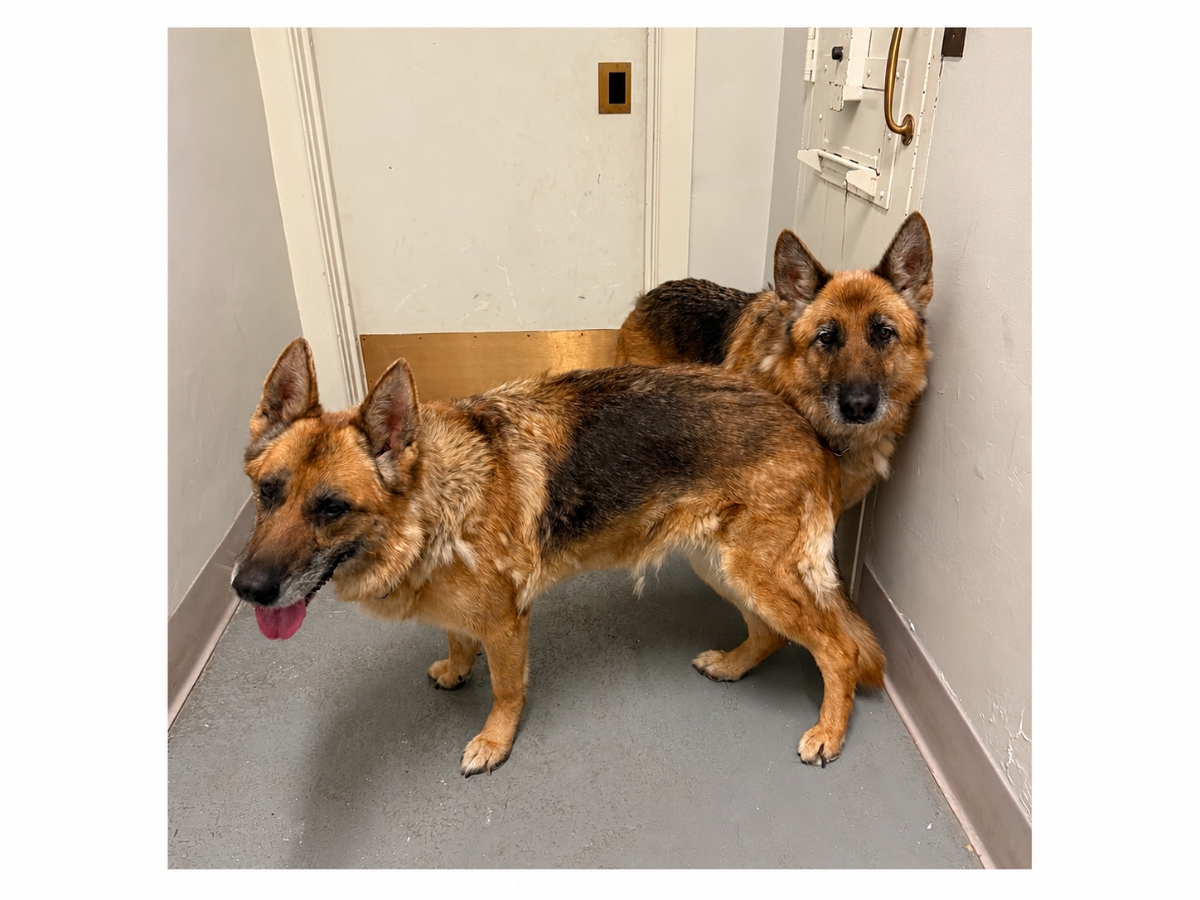 Police are working to reunite two dogs with their owners.