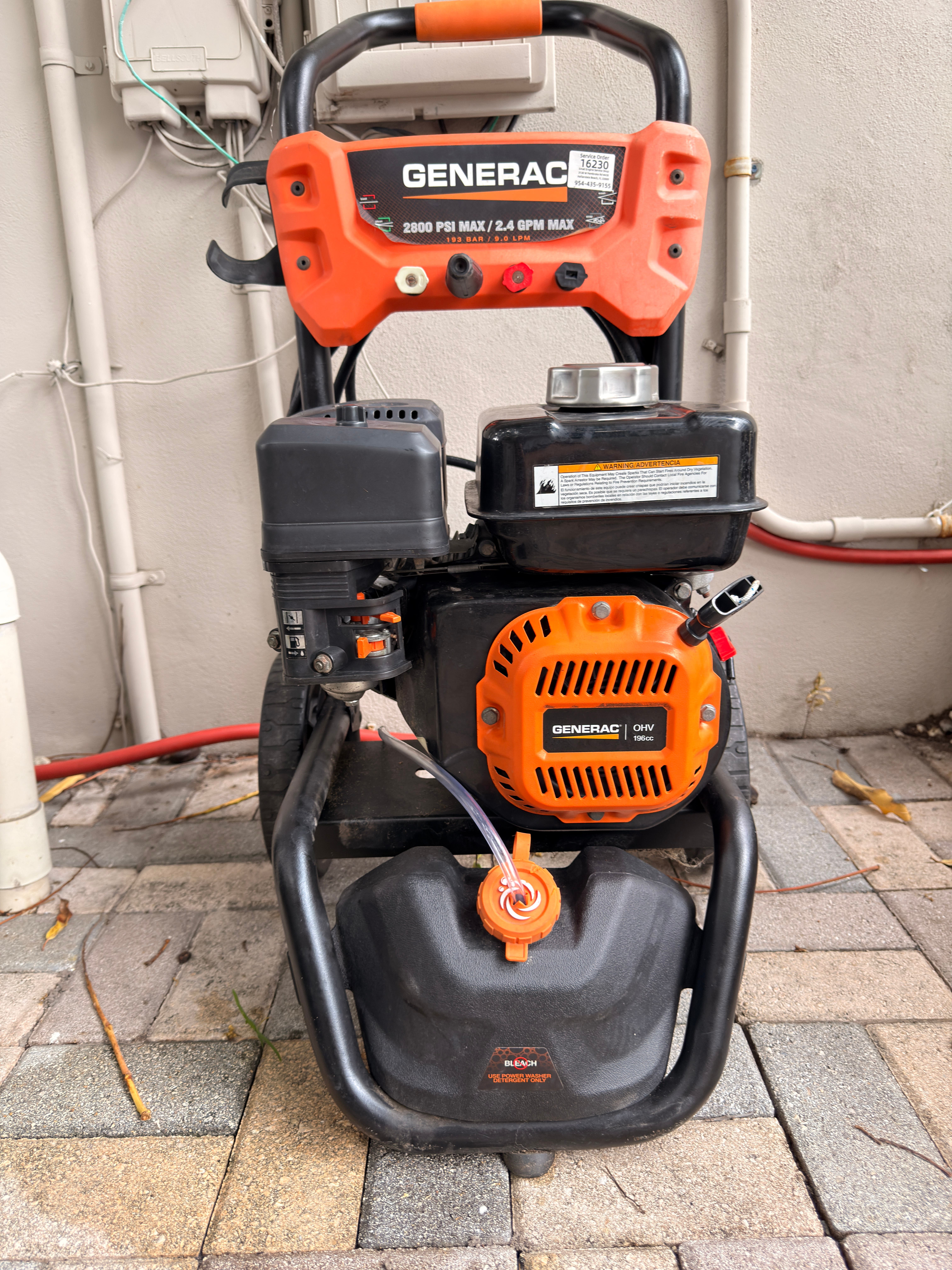 Generac Pressure Washer 2800 psi