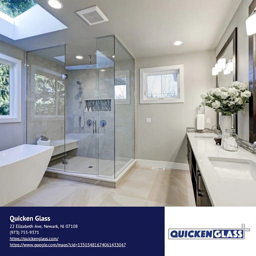 Quicken Glass Helps Newark Homeowners Replace Bulky Framed Shower Doors with Custom Frameless Enclos
