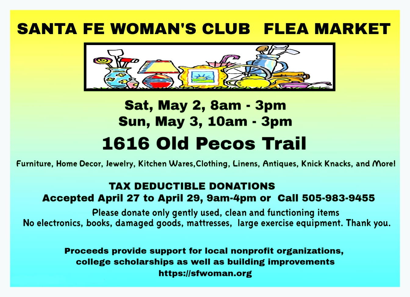 Santa Fe Woman's Club Flea Market - May 2 & 3