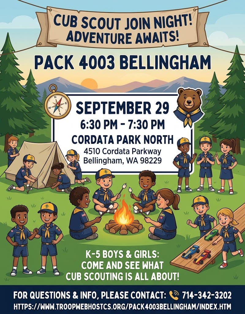 Cub Scout Pack 4003 Sept 29 Fall Invitational meeting