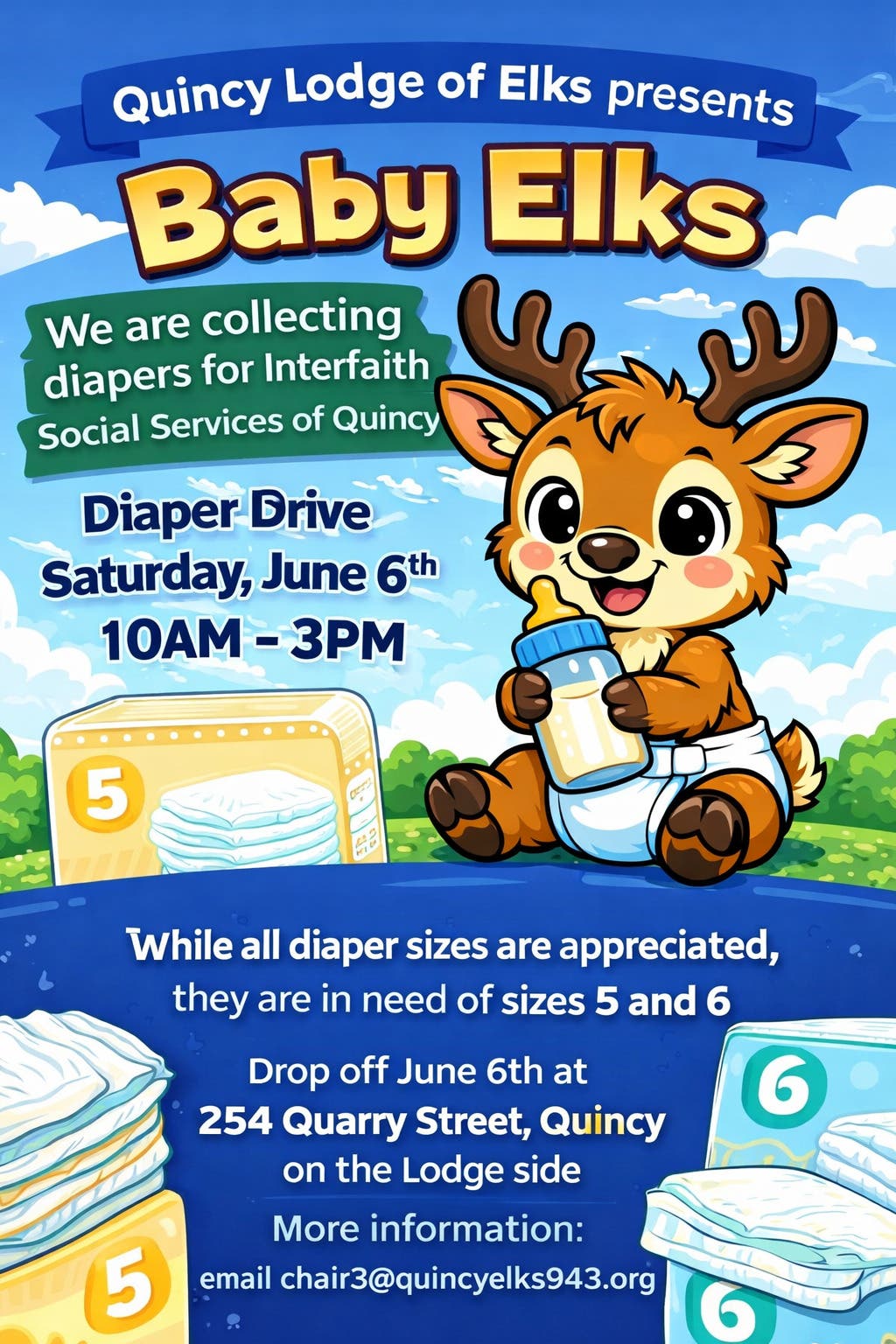 Baby Elks Diaper Drive