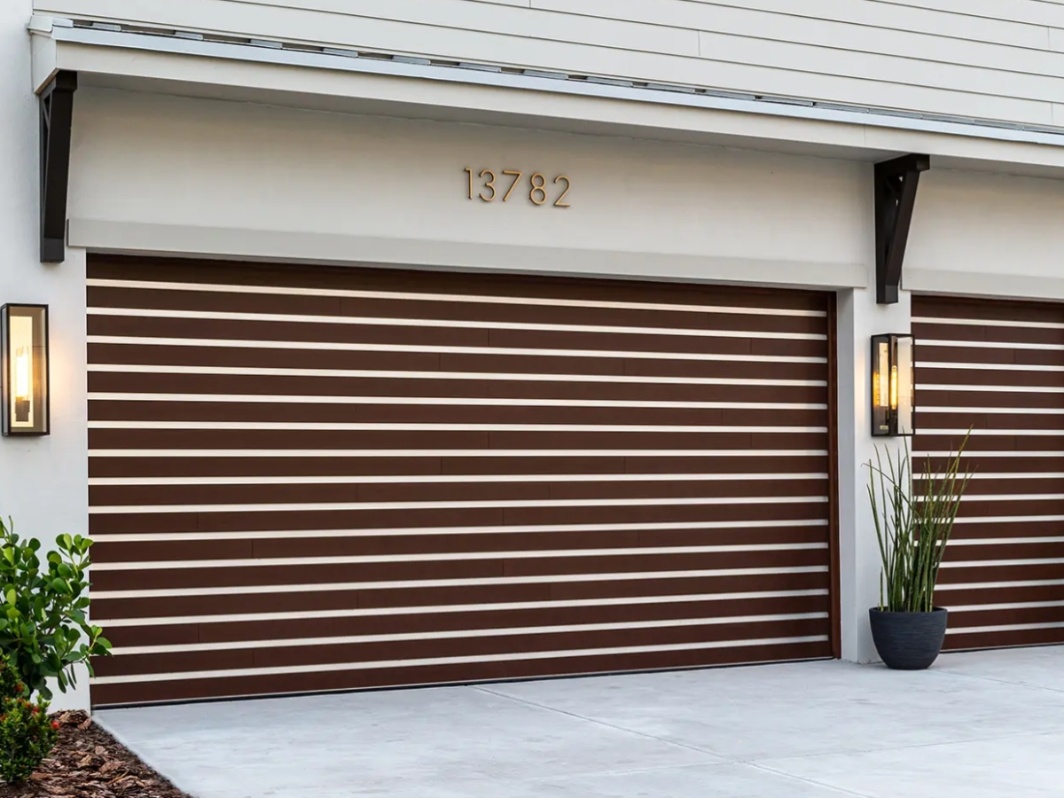 Canyon Ridge® Modern with metal inlays in Dark Finish.