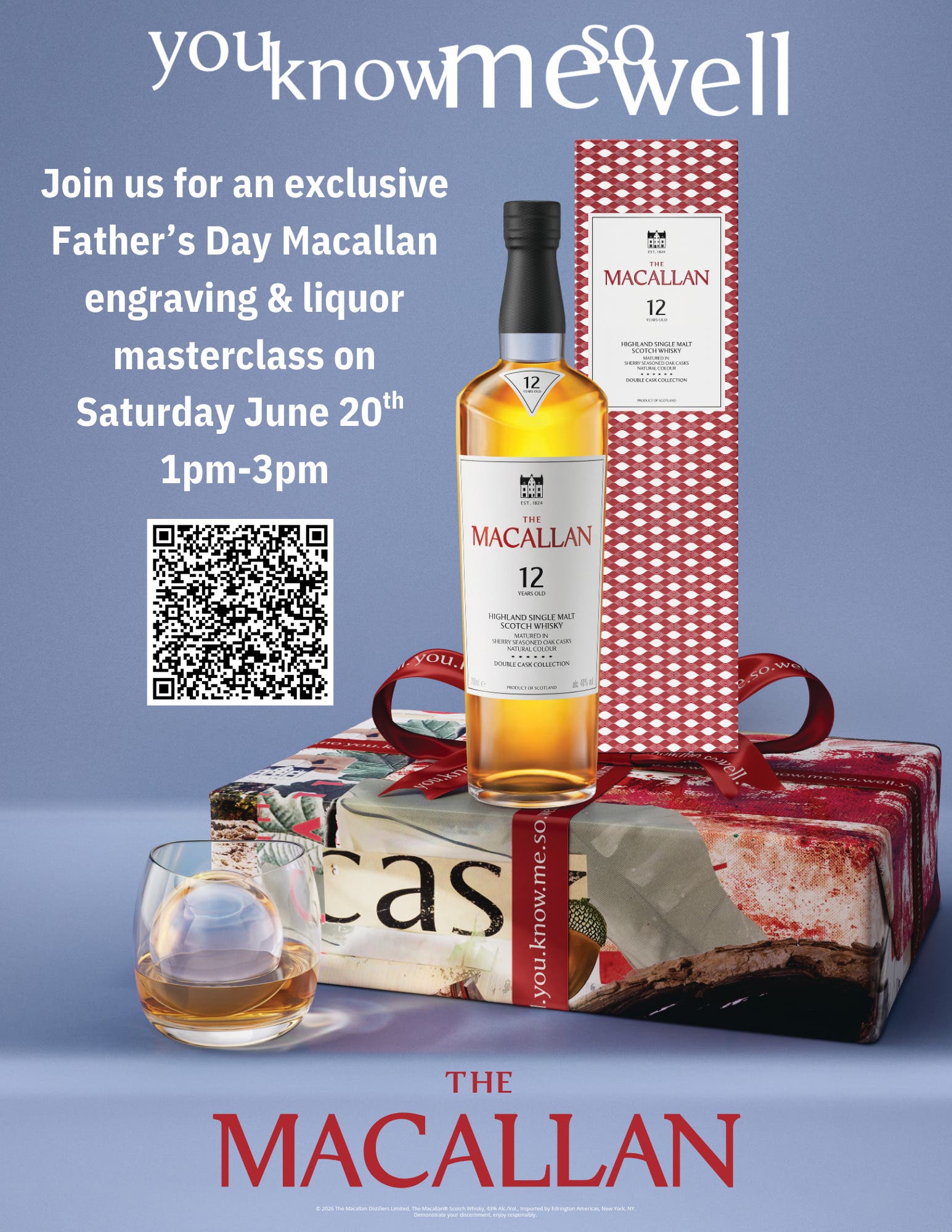 Father's Day Gifting Event | Macallan + Brugal 1888 + Highland Park Masterclass & Bottle Engraving |