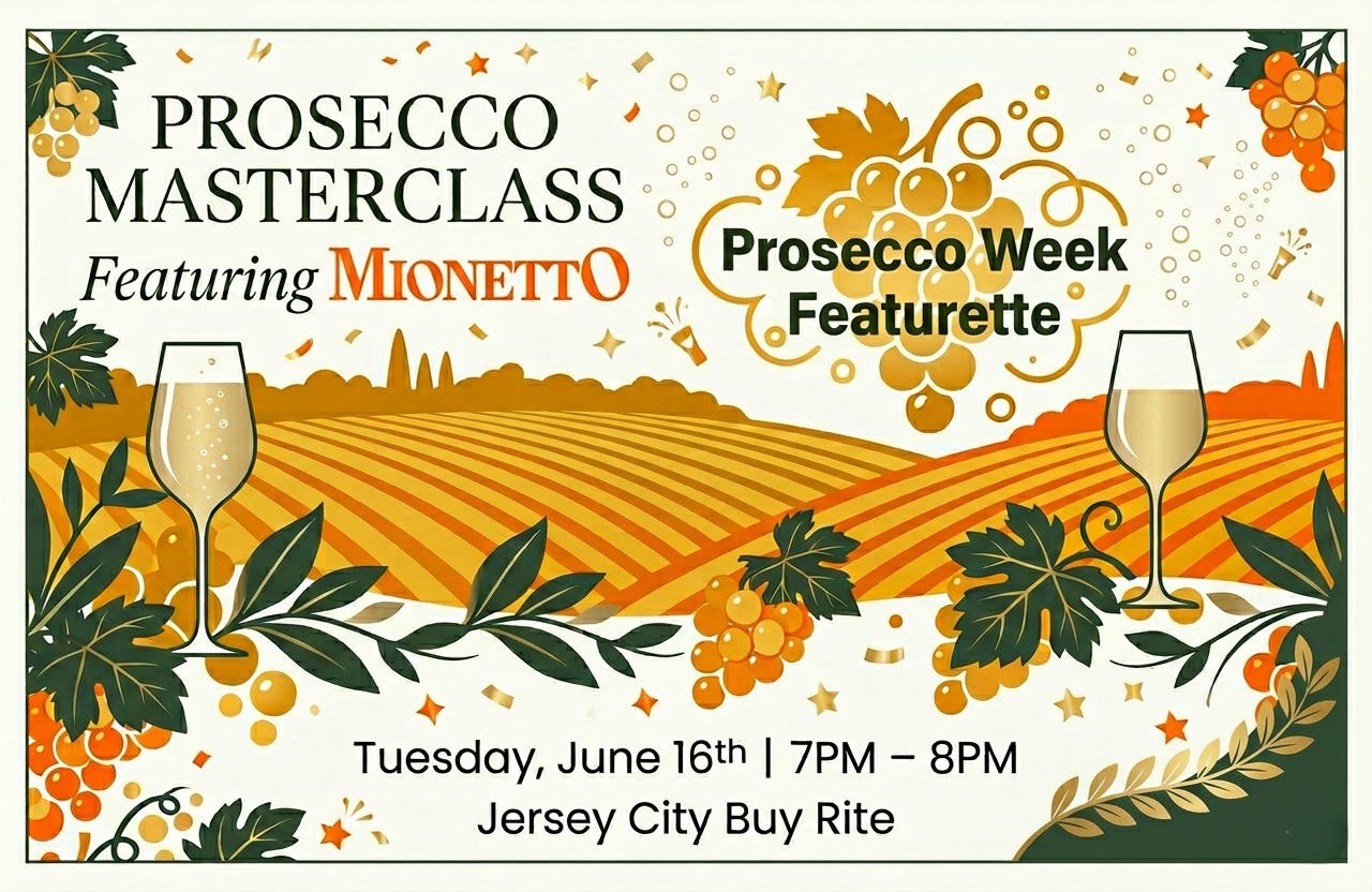 Prosecco Masterclass Taught By Mionetto | Prosecco Week Featurette | Tuesday, June 16th 7pm-8pm