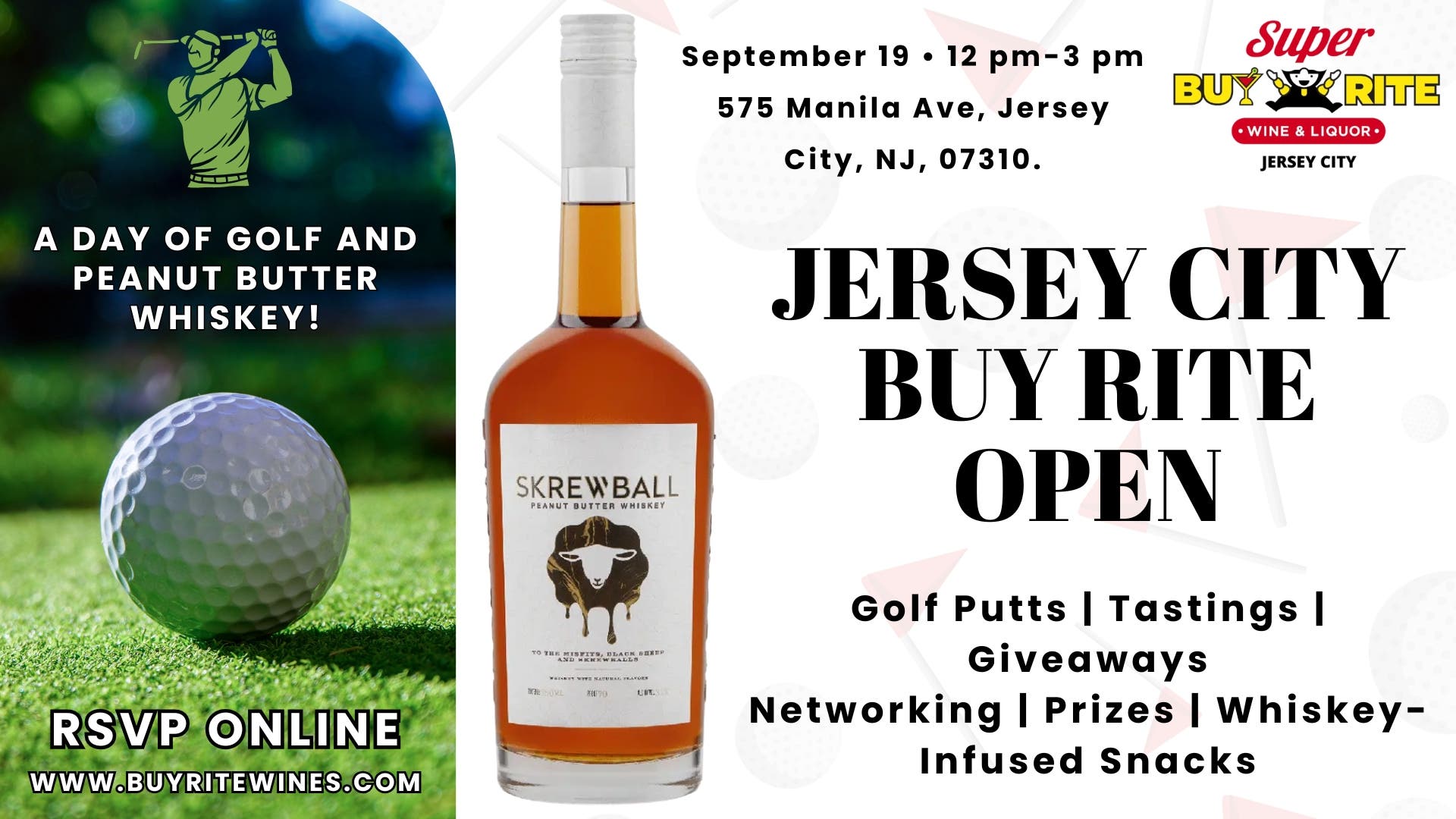 Jersey City Buy Rite Open | Skrewball & Golf | Win Prizes Like Super Sampling Tickets! 