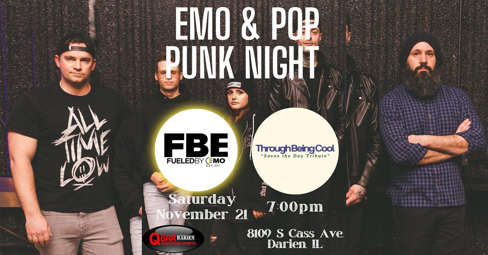 Fueled by Emo w/ Through Being Cool performs live at Q Bar Darien
