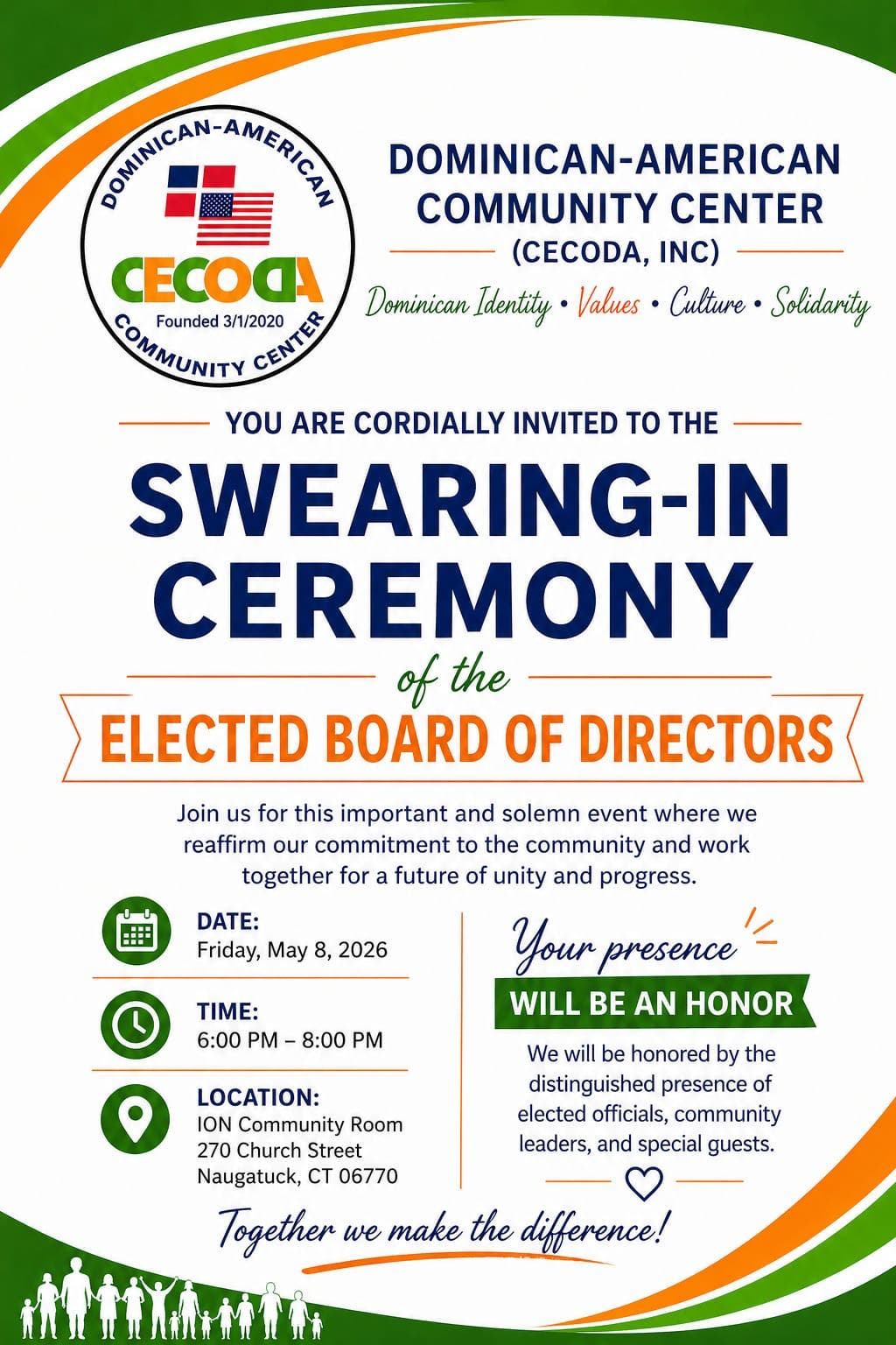 CECODA to Hold Swearing-In Ceremony of Newly Elected Board in Naugatuck