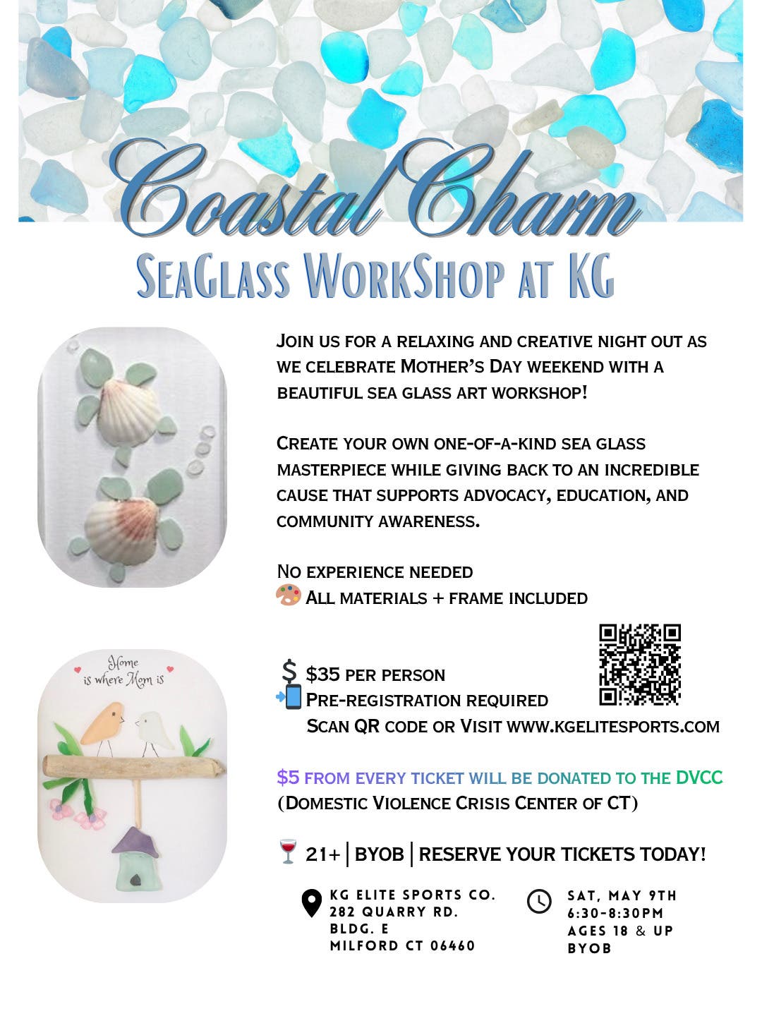 Coastal Charm Sea Glass Workshop at KG Elite