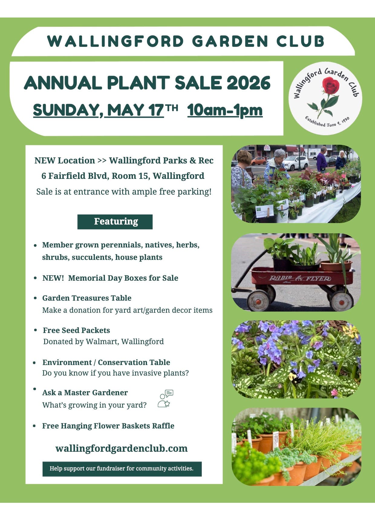 Annual Plant Sale 2026 Wallingford Garden Club