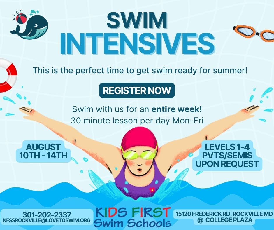 Swim Intensives at Kids First Swim School Rockville