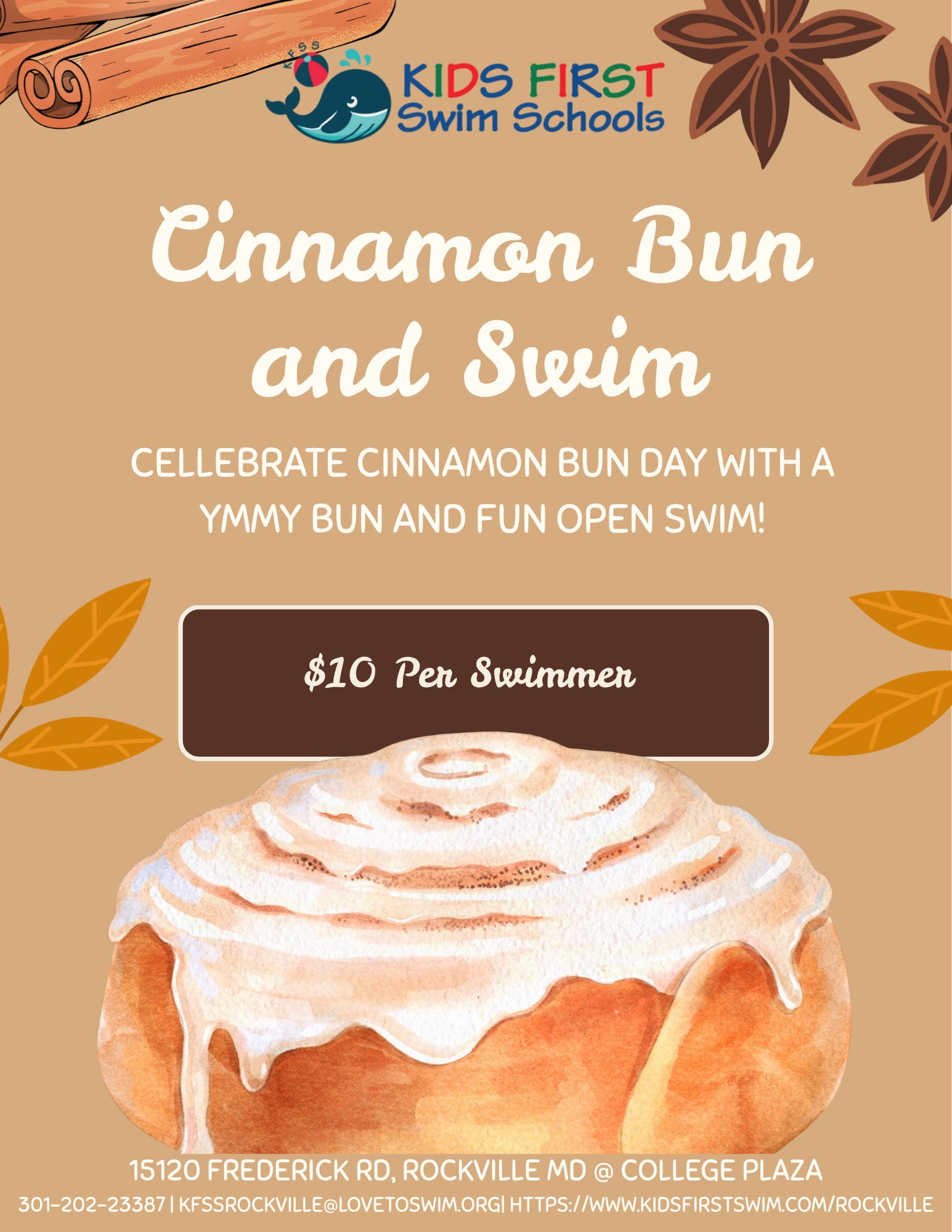 Cinnamon Bun and Swim
