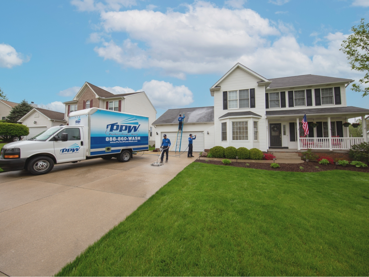 Perfect Power Wash completing a multiservice clean.