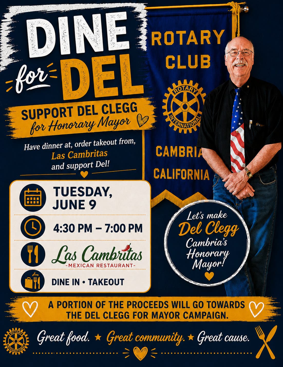Jun 9 | Another Chance to Dine for Del | Cambria, CA Patch