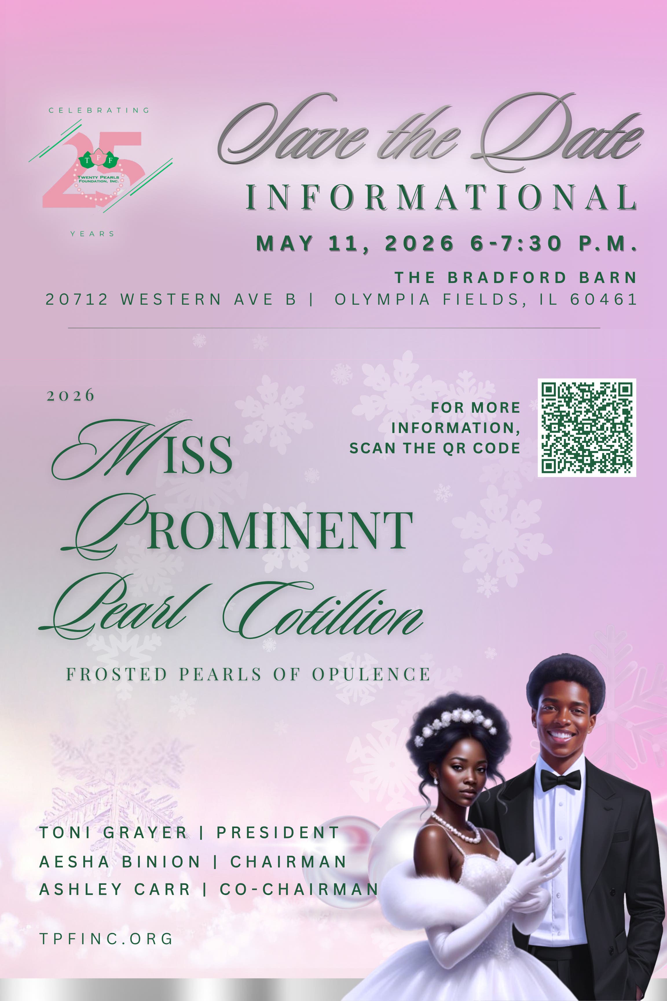 Twenty Pearls Foundation, Inc. is Now Recruiting for its “Miss Prominent Pearl Cotillion 2026.”