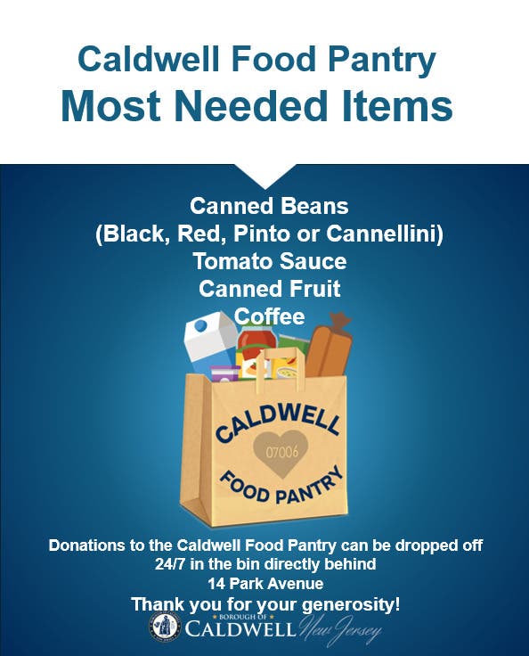 Caldwell Food Pantry Most Needed Items week of 09/08 - 09/15