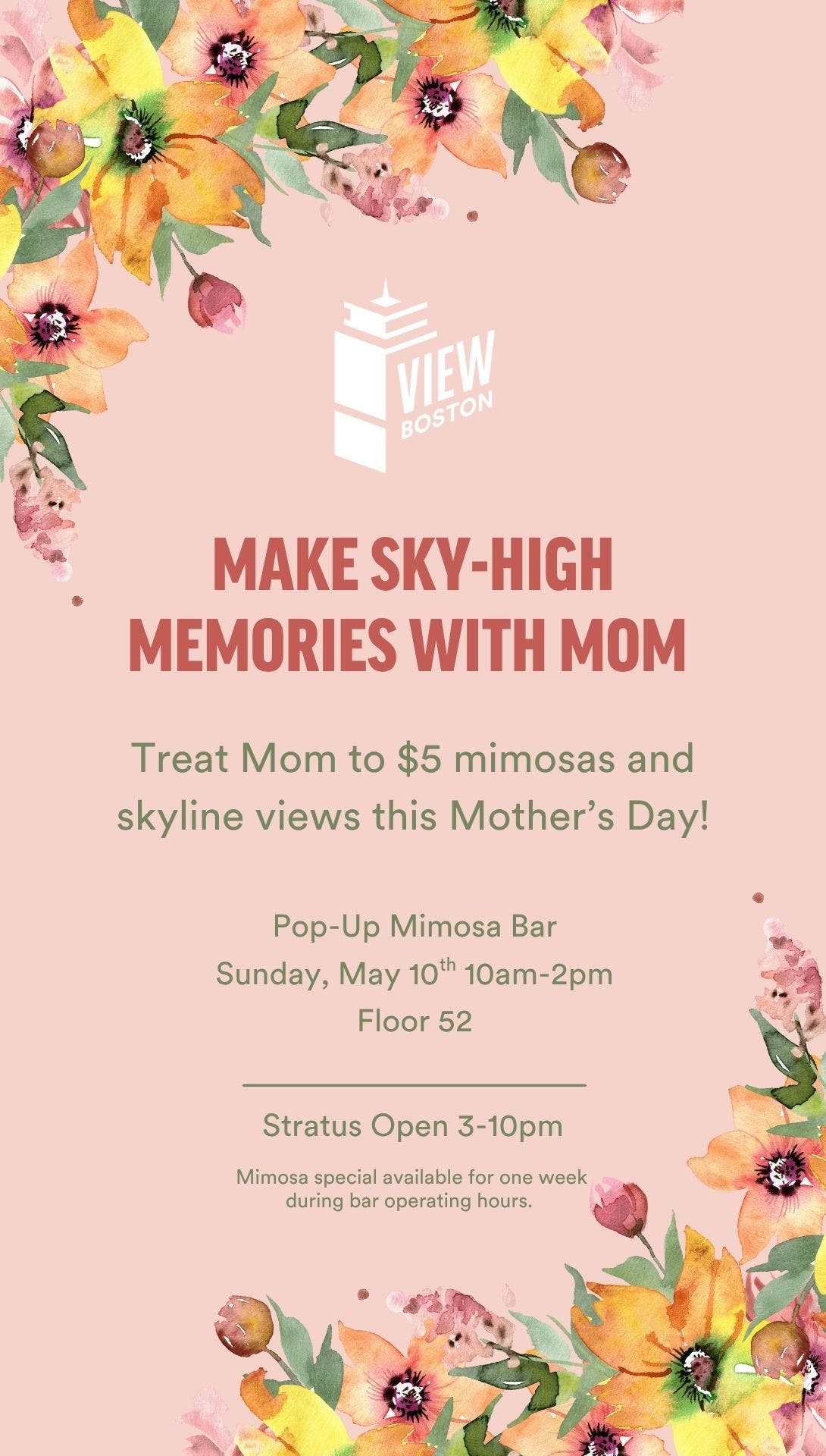 Celebrate Mother’s Day at View Boston!