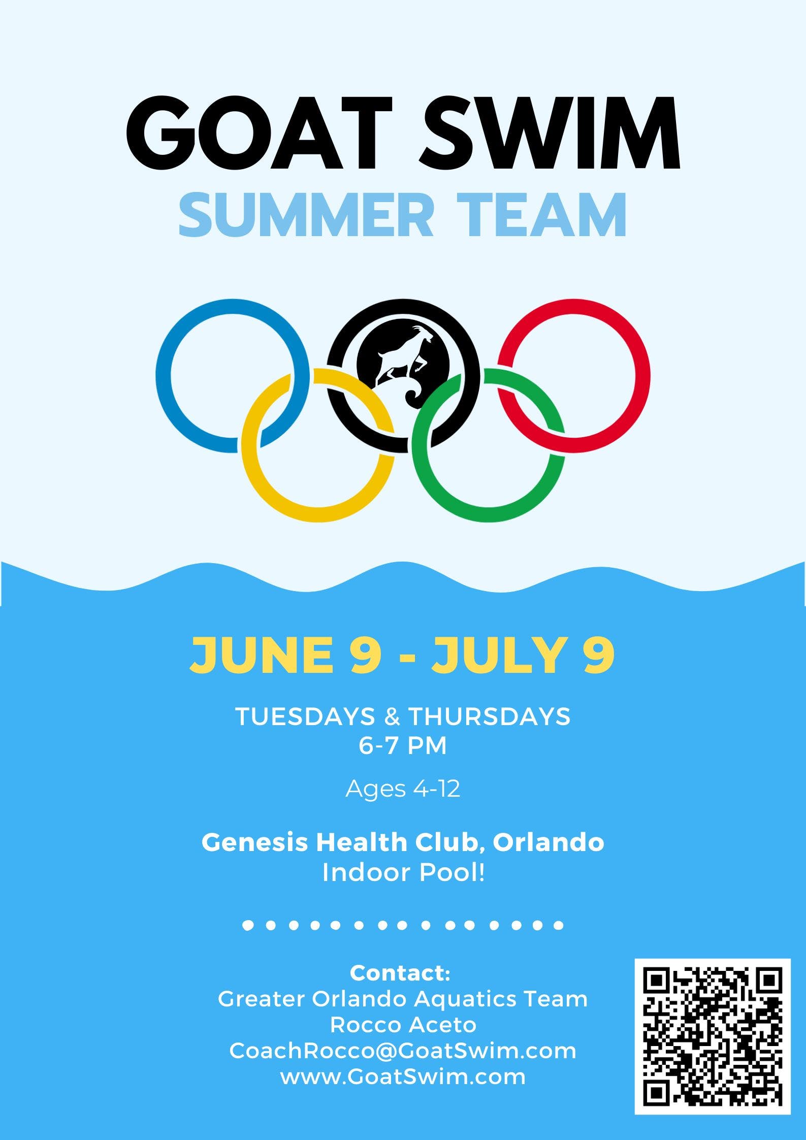 Summer Youth Swim Team -Summer GOATS
