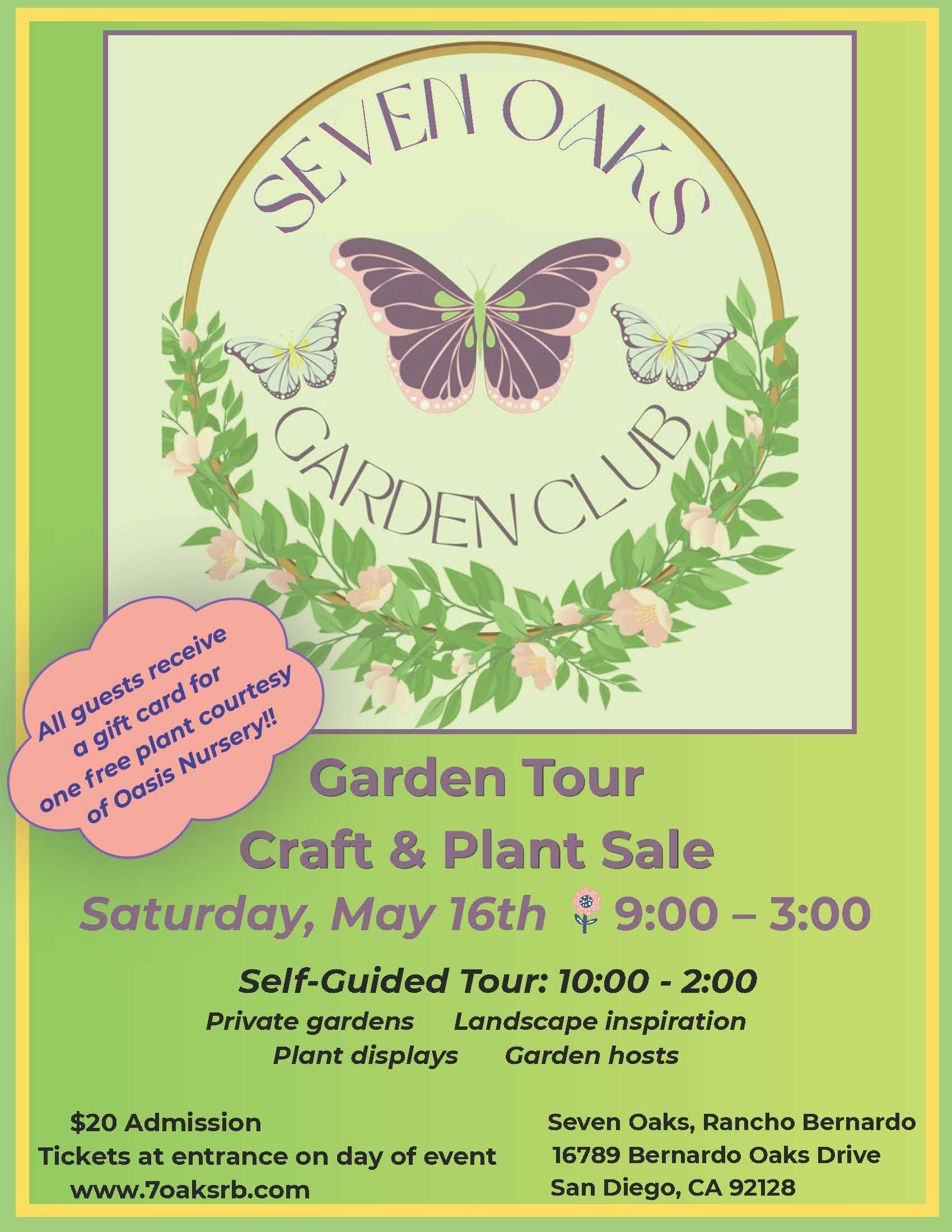 Garden Tour, Craft & Plant Sale