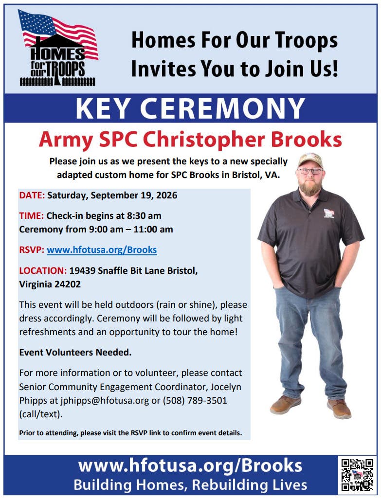 Key Ceremony for Army SPC Christopher Brooks