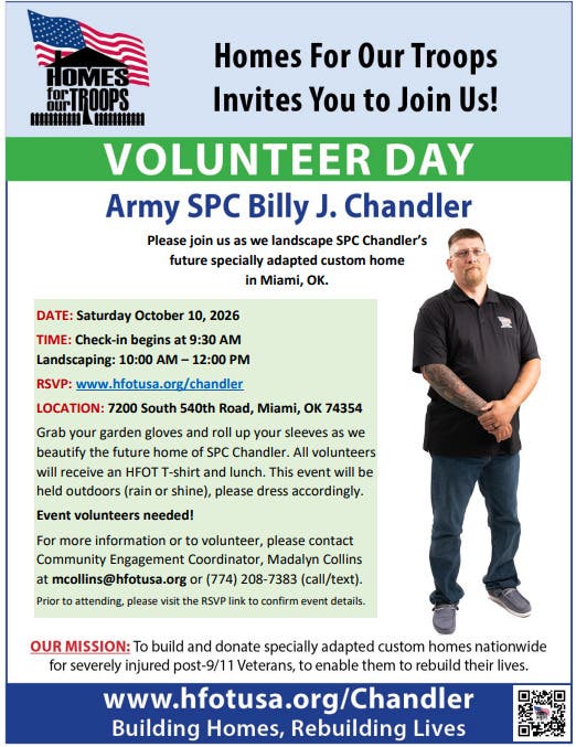 Volunteer Day for Army SPC Billy Chandler
