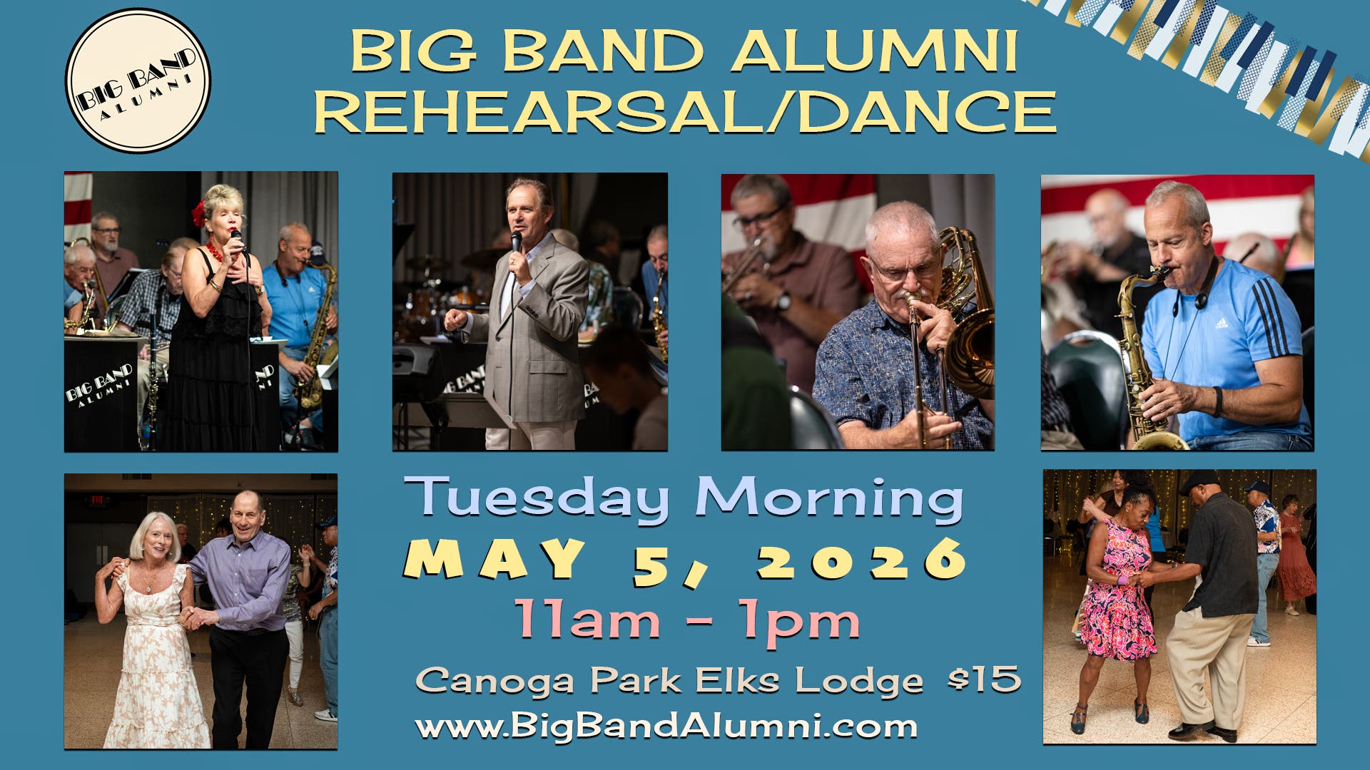 Big Band Alumni Rehearsal/Swing Dance with Bill A. Jones and Nancy Osborne