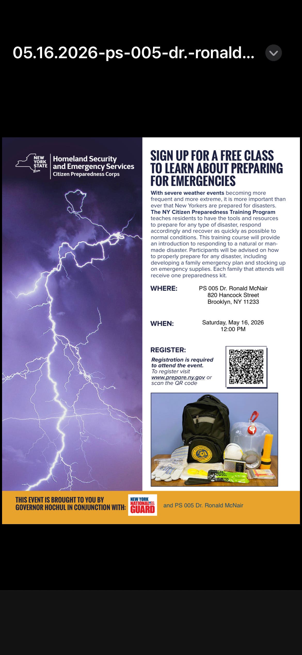 The NY Citizen Preparedness Training Program
