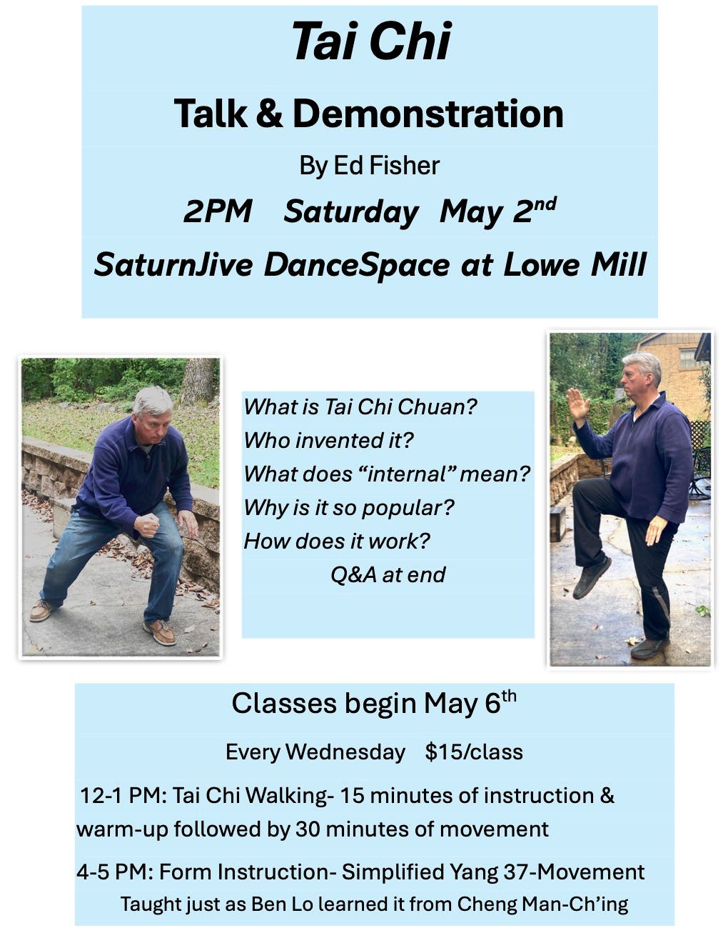 Tai Chi Talk & Demonstration