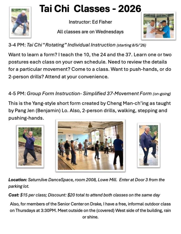 Tai Chi Classes - 2026