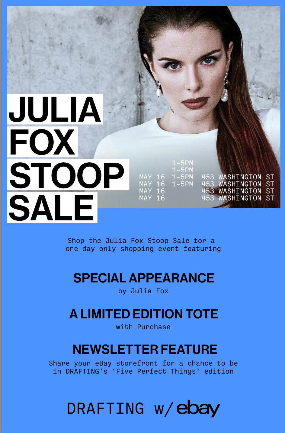 DRAFTING w/ eBay: Julia Fox Stoop Sale