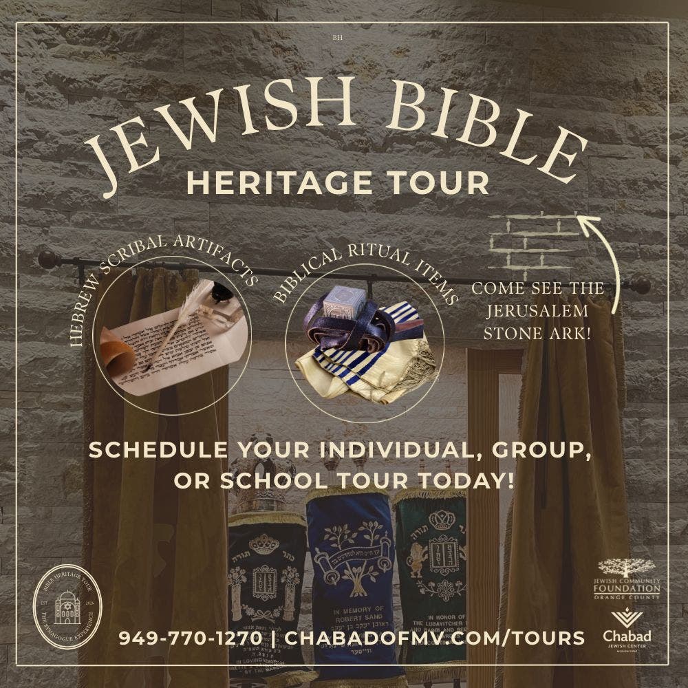 Jewish Bible Heritage Tour in Mission Viejo