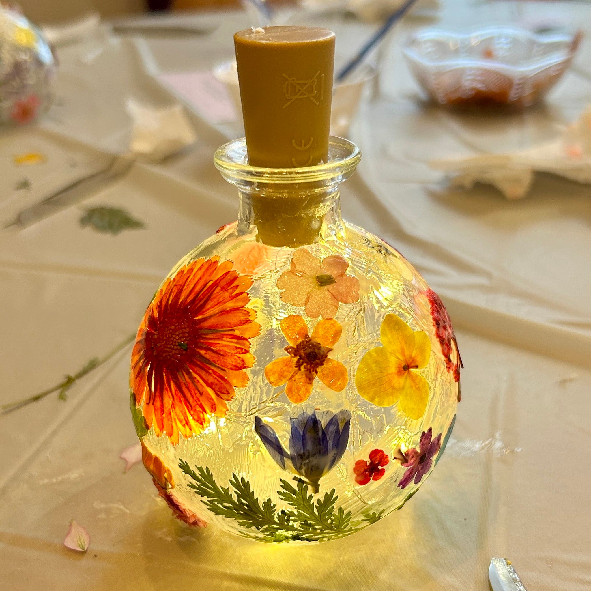 Make Your Own Pressed Flower Lantern Workshop at Bad Ass Coffee