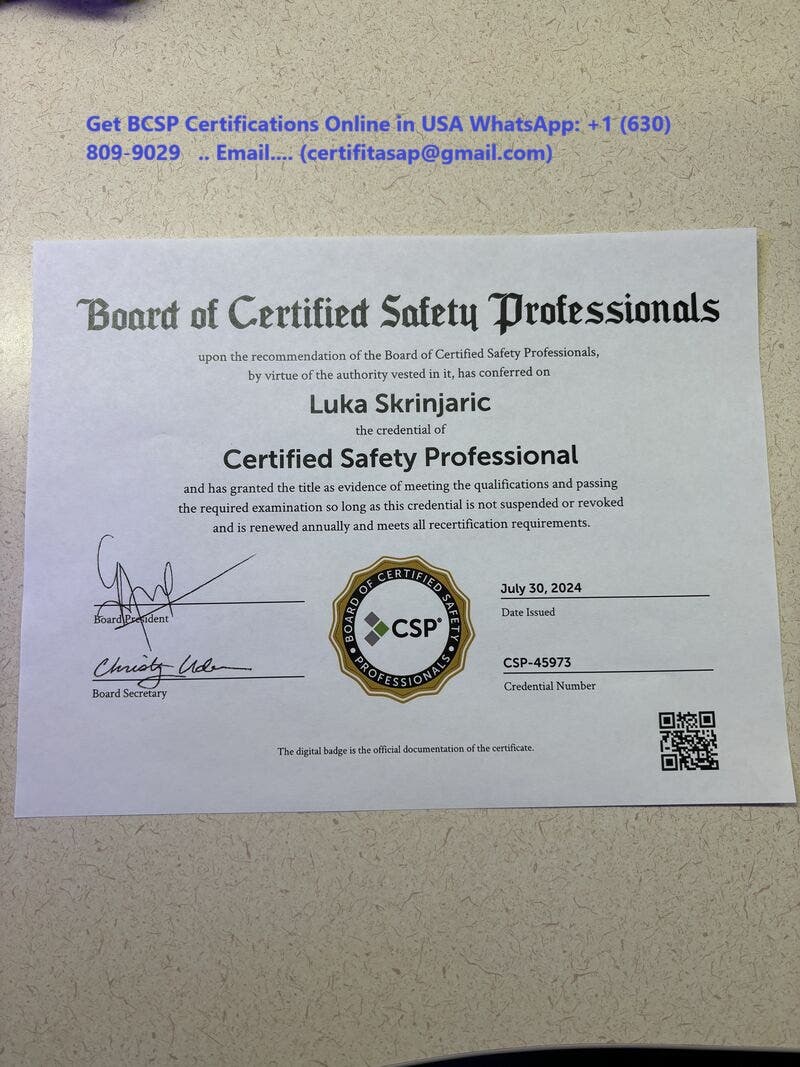 BCSP Certification Online in New York