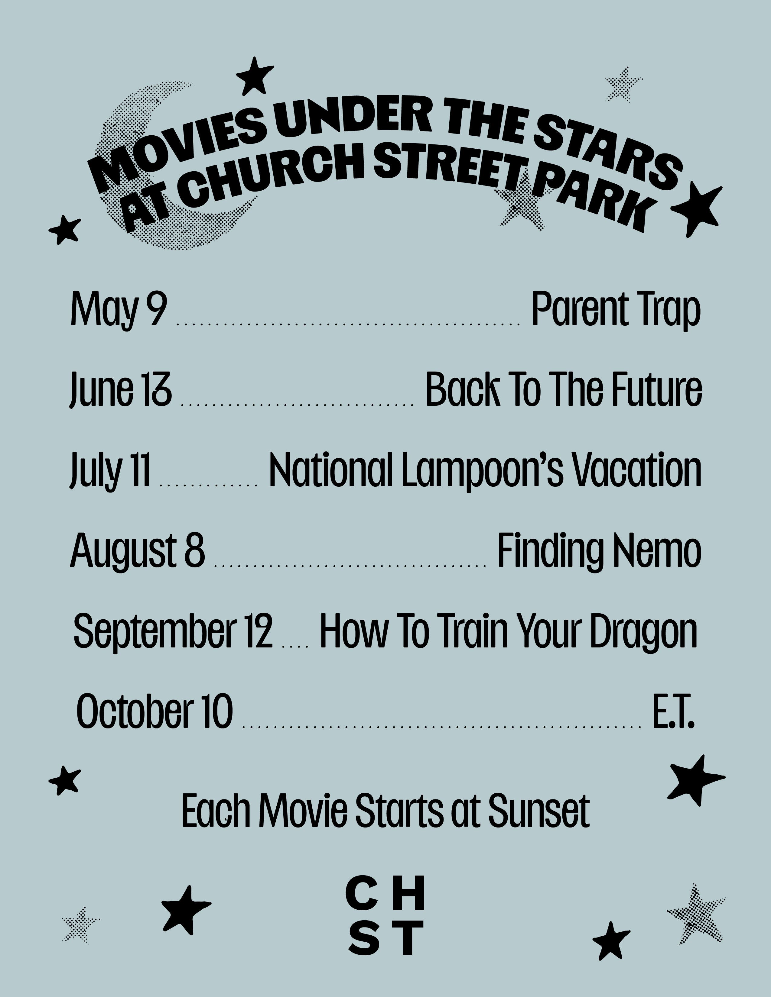 Movie Nights Under The Stars at Church Street Park