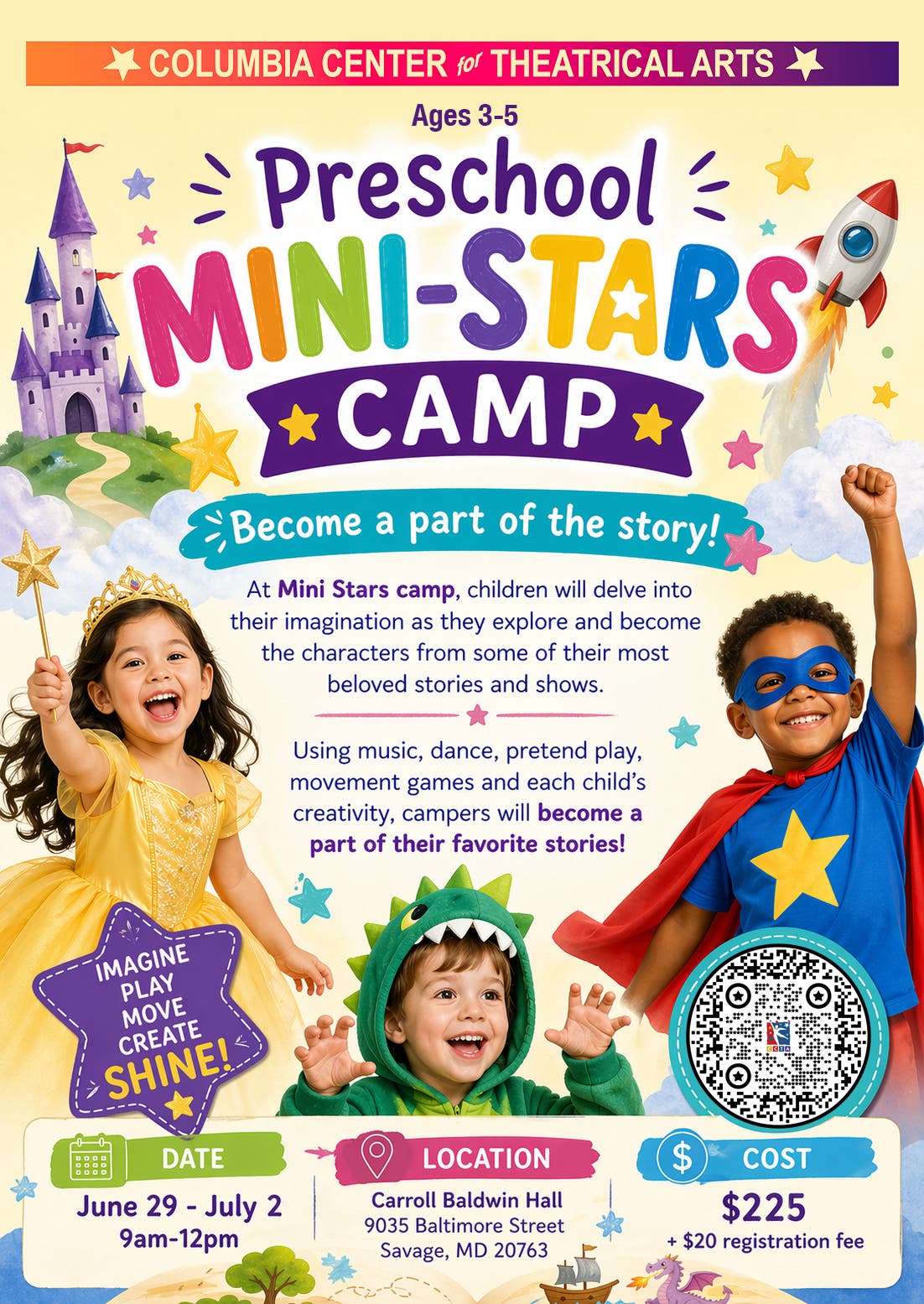 Pre-K 1/2 day theatre camp