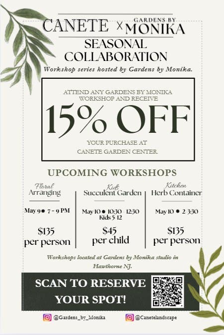Floral Arranging Workshop with Gardens by Monika