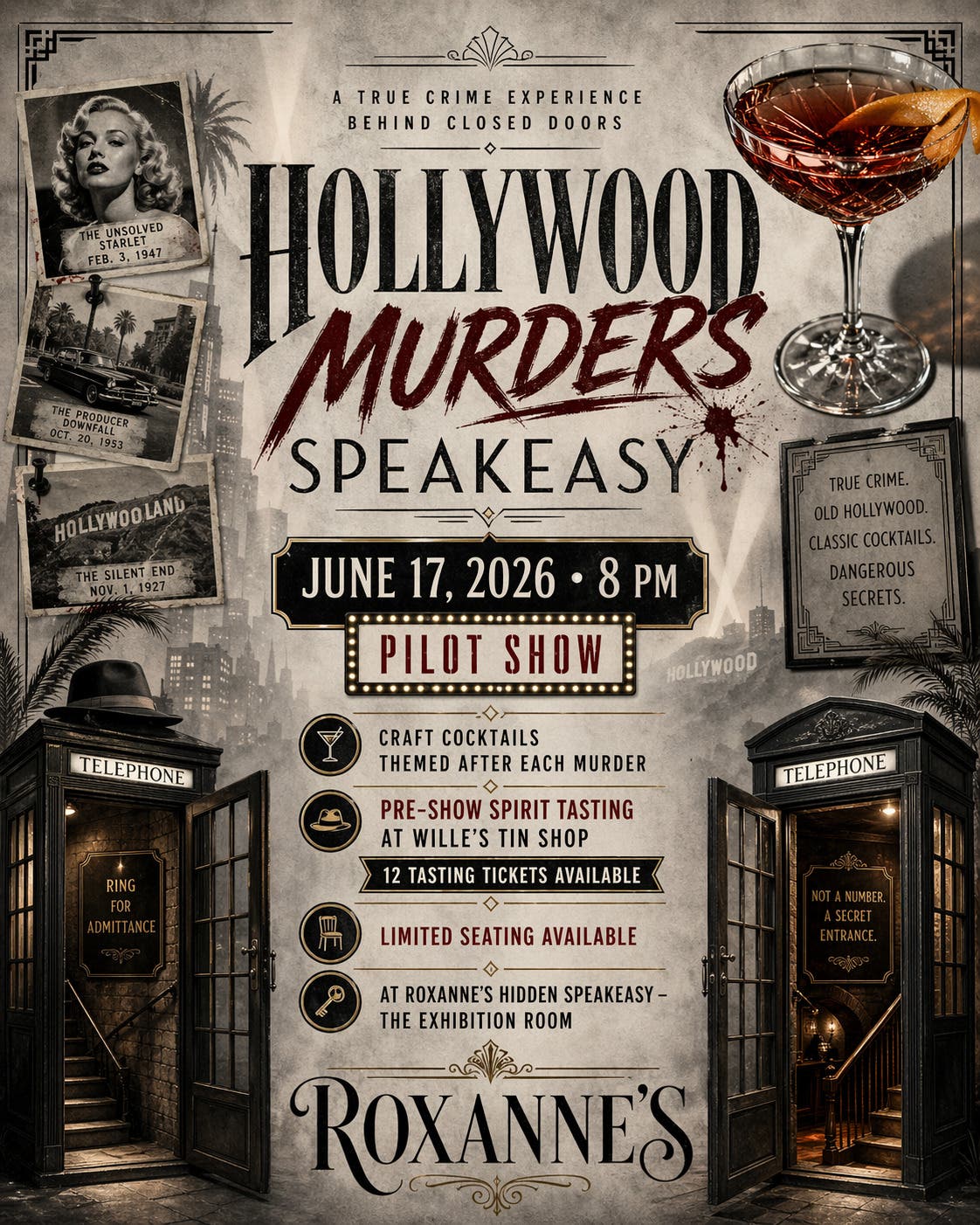 Hollywood Murders Speakeasy
