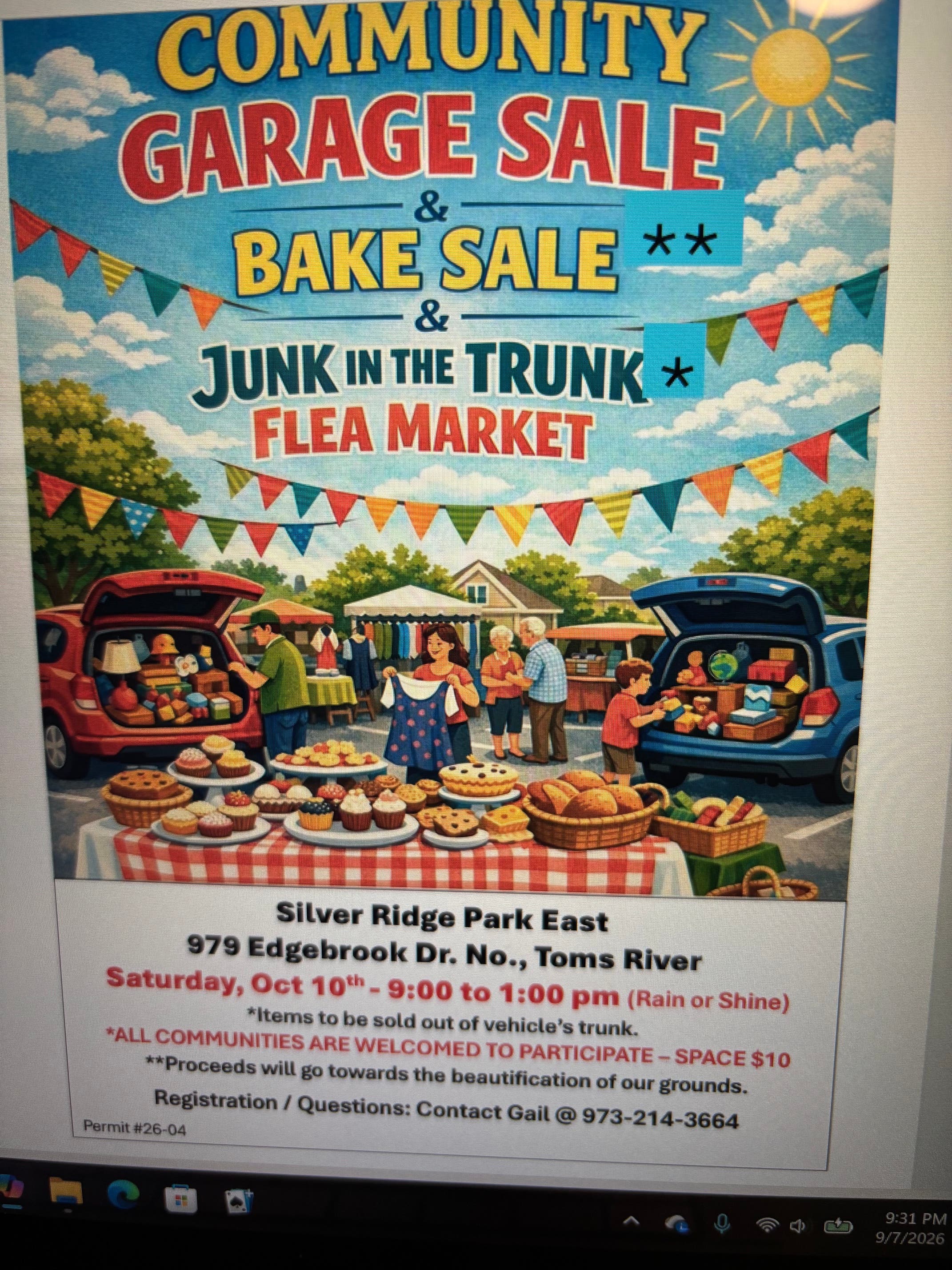 Community Garage Sale & Bake Sale & Junk In The Trunk Flea Market