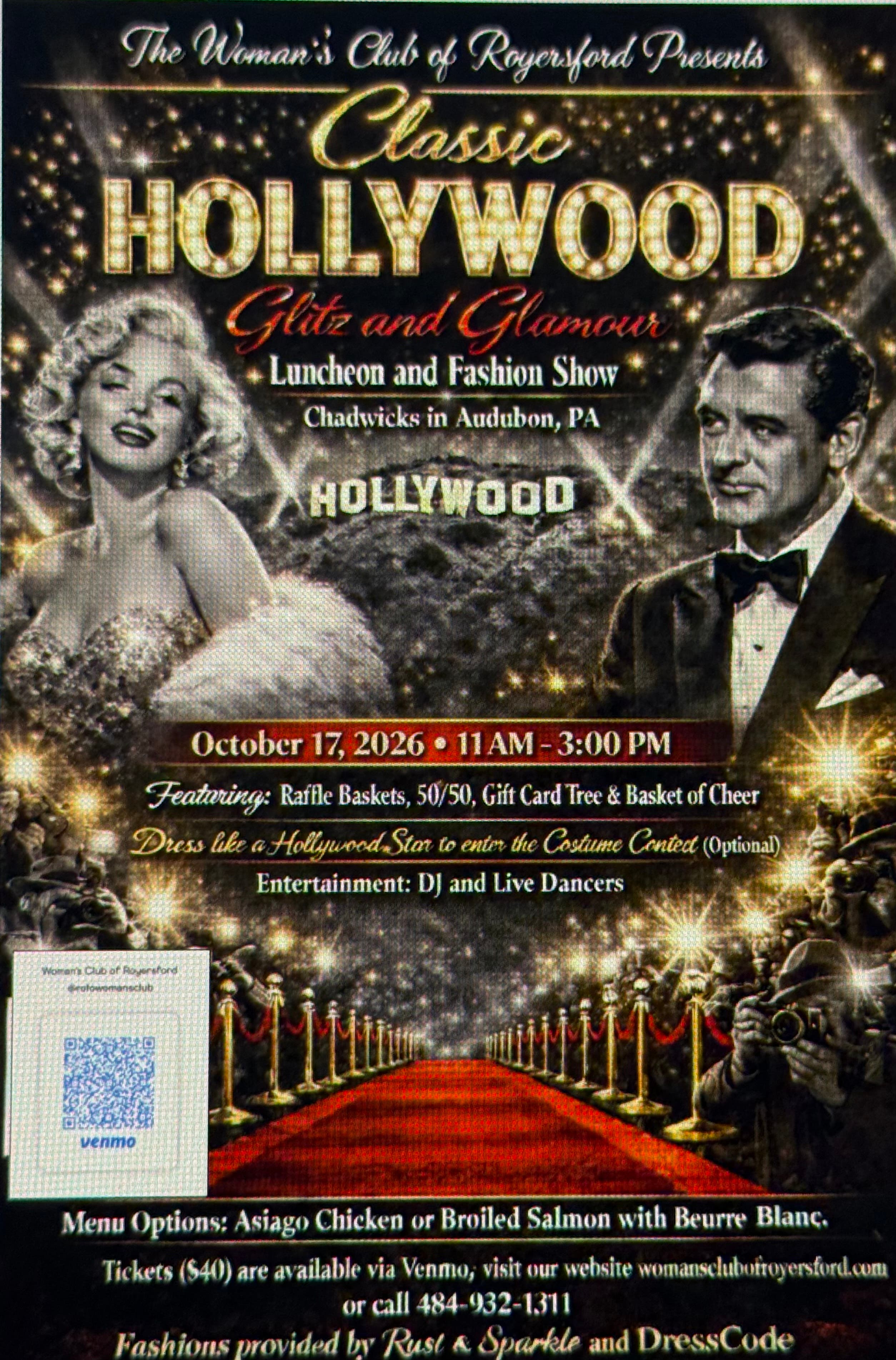Classic Hollywood Glitz and Glamour Luncheon and Fashion Show