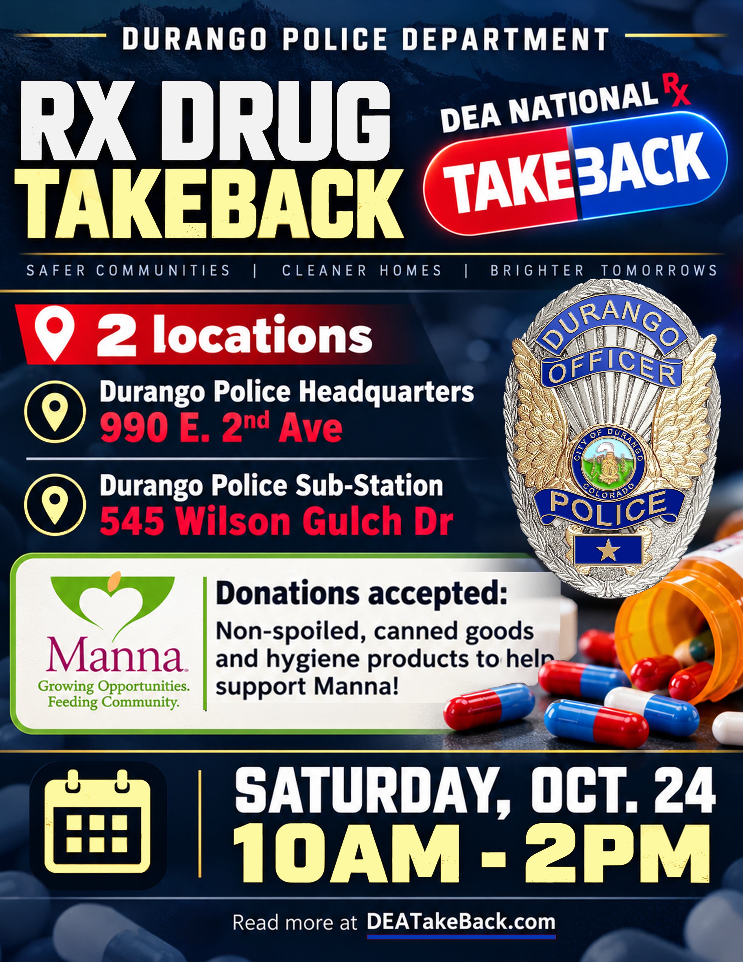 Durango PD National DEA Prescription Drug TakeBack