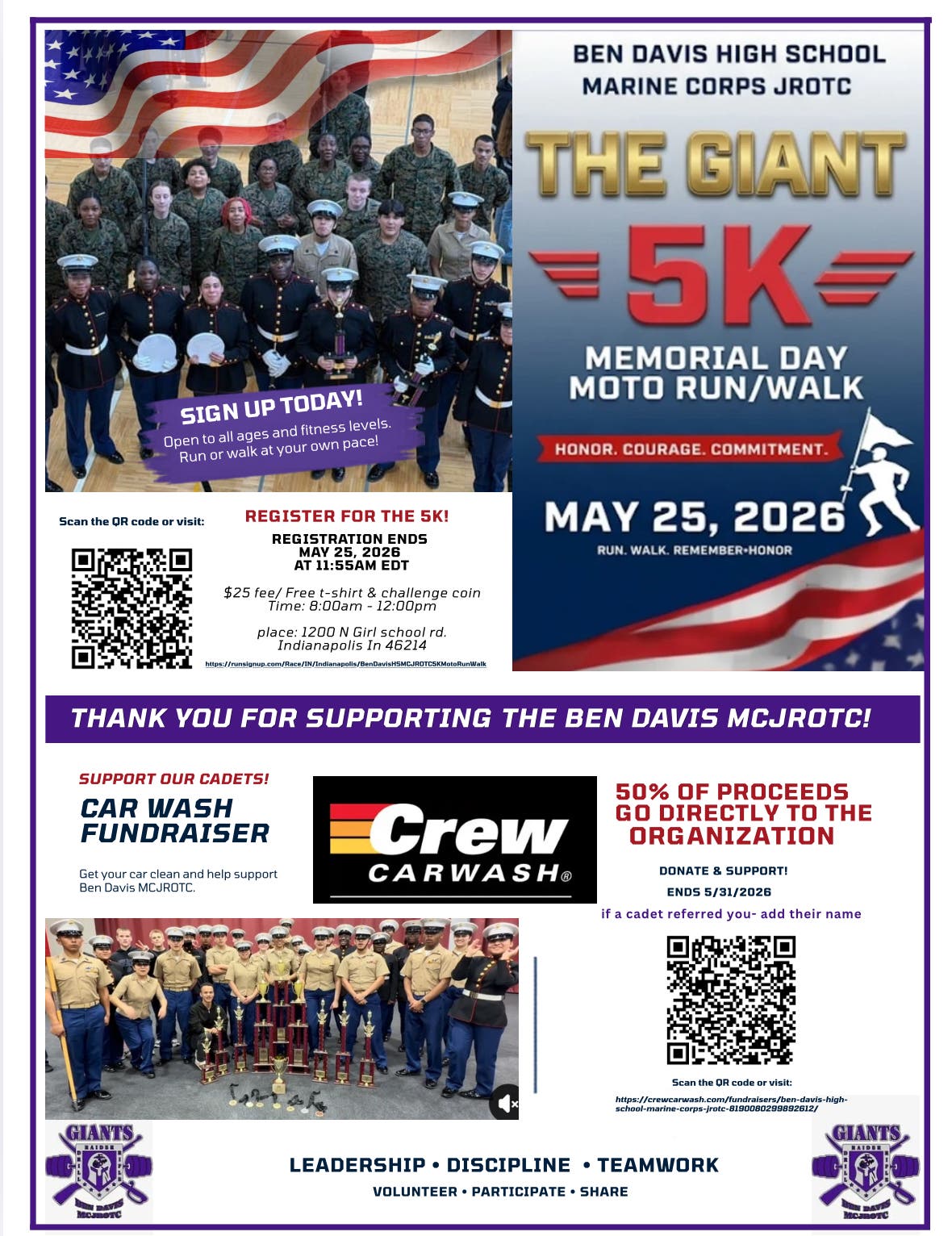 The Giant 5K Moto Run/Walk on May 25th!