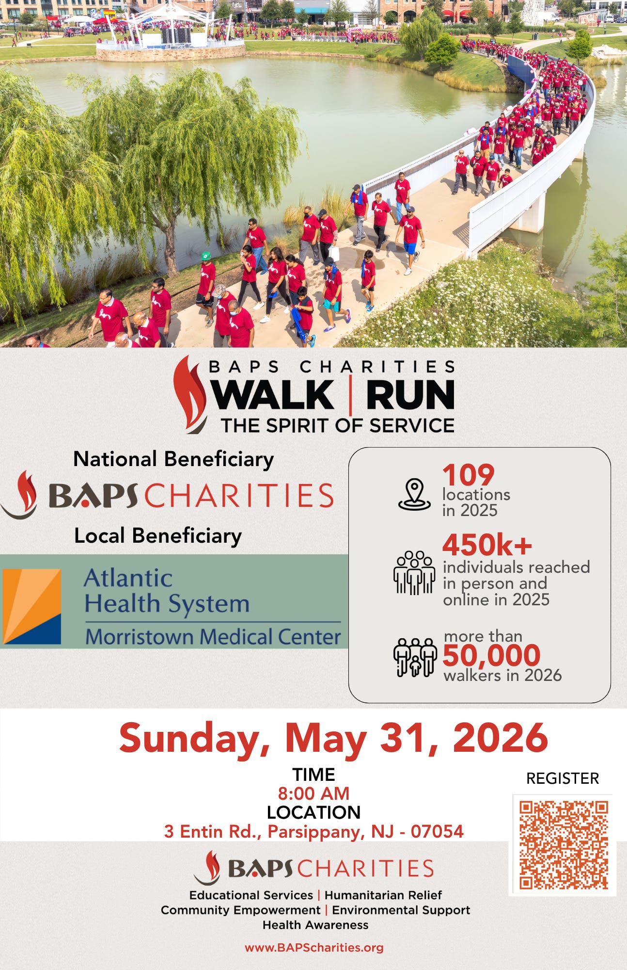 BAPS Charities to Host Annual "Spirit of Service: Walk Run" in Parsippany, NJ 