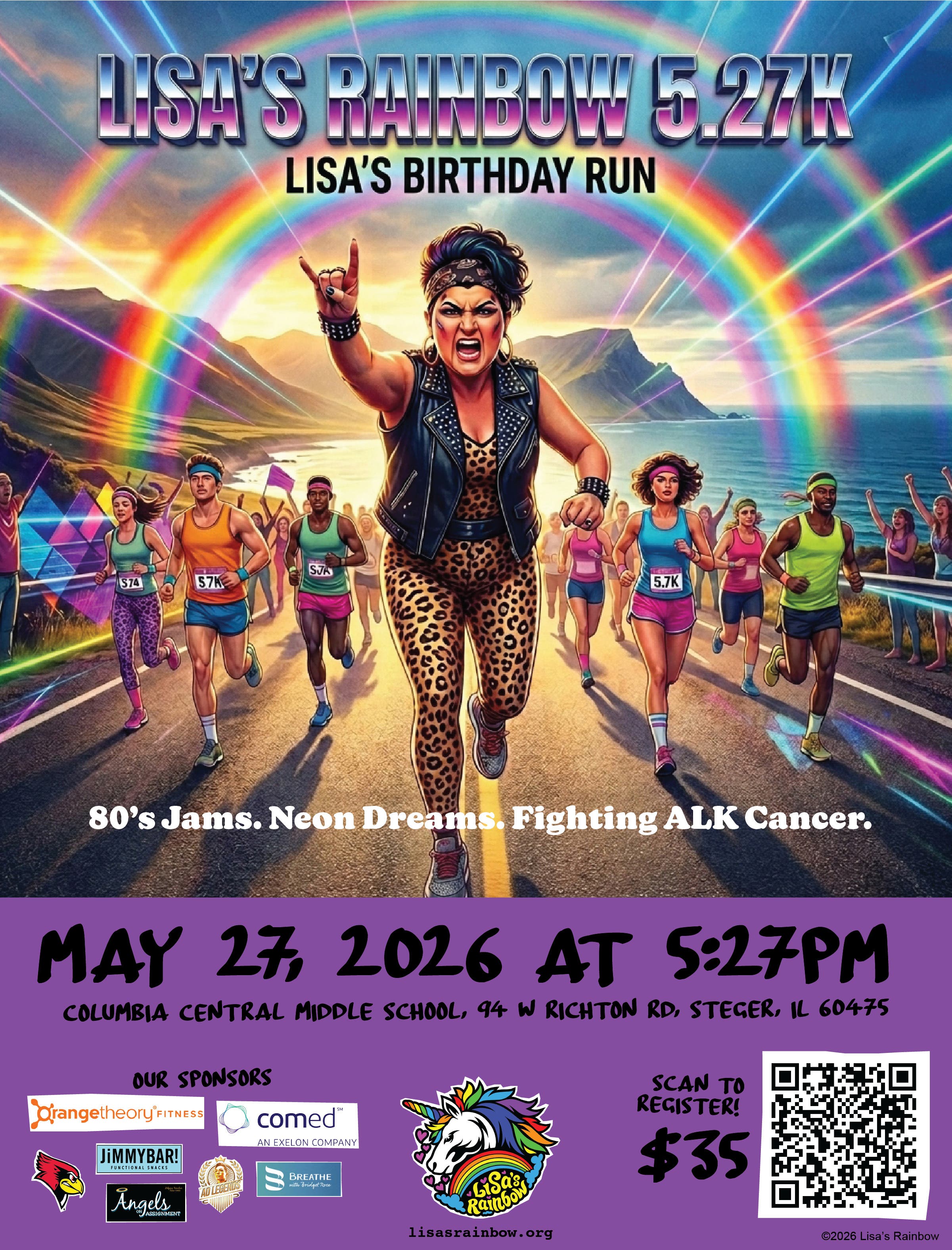 Lisa’s Rainbow 5.27K, Lisa’s Birthday Run