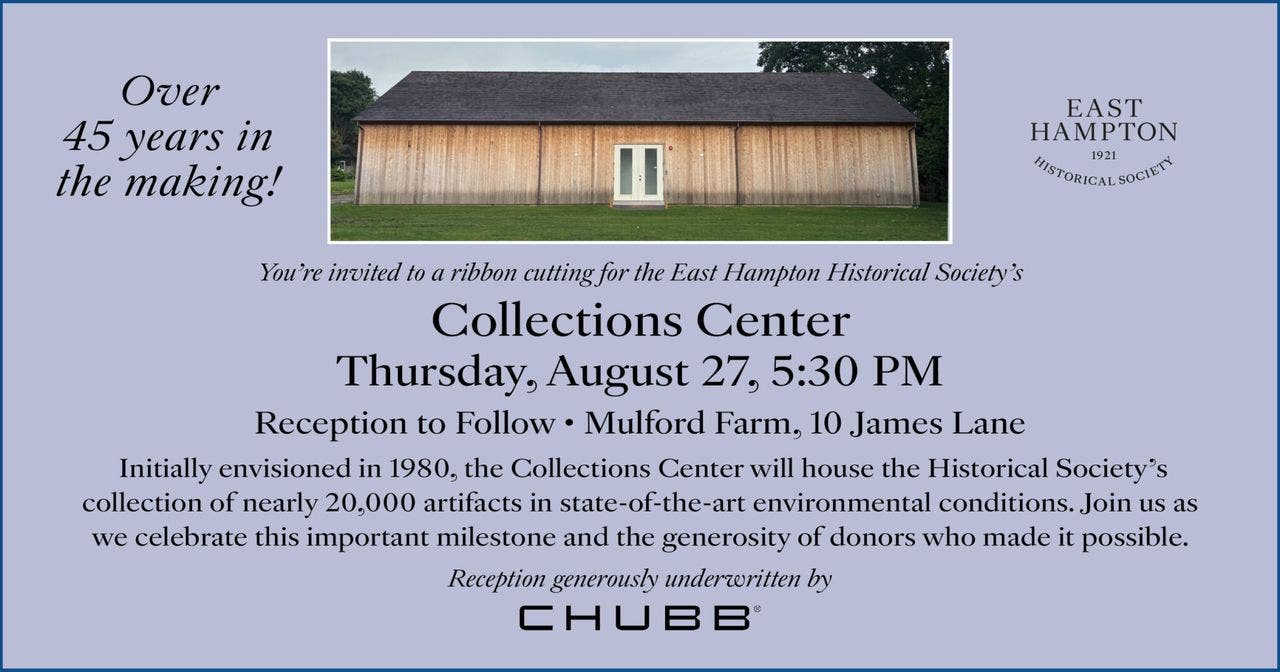 East Hampton Historical Society to Host Ribbon Cutting in Celebration for the New Collections Center
