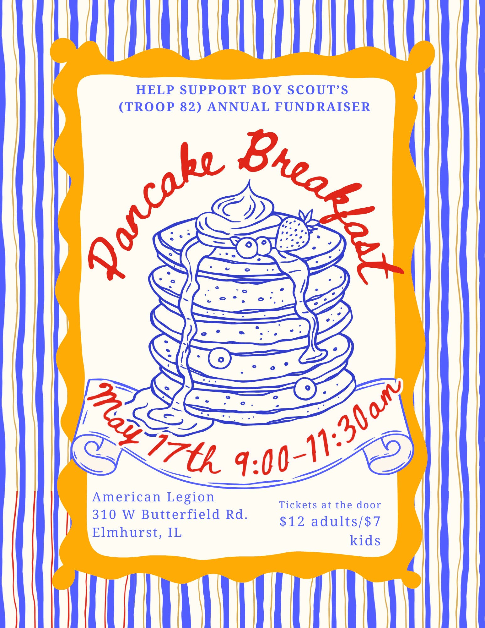 Local Scout Troop 82 Community Pancake Breakfast