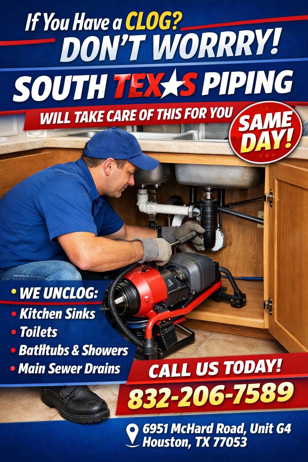 Got a Clog? We Clear Drains, Sinks, Tubs & Sewer Lines Fast