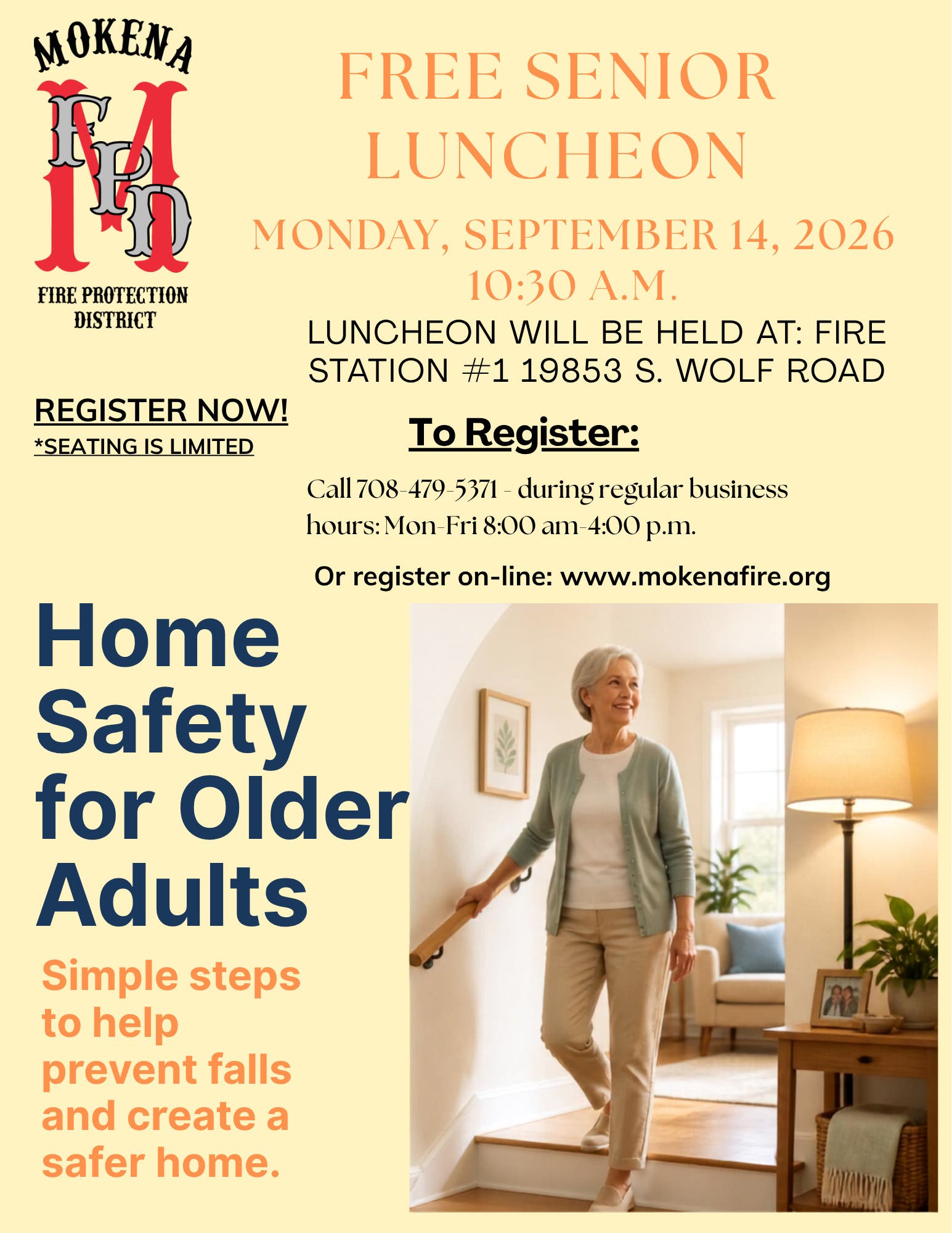 Mokena Fire Protection District - Free Senior Luncheon
