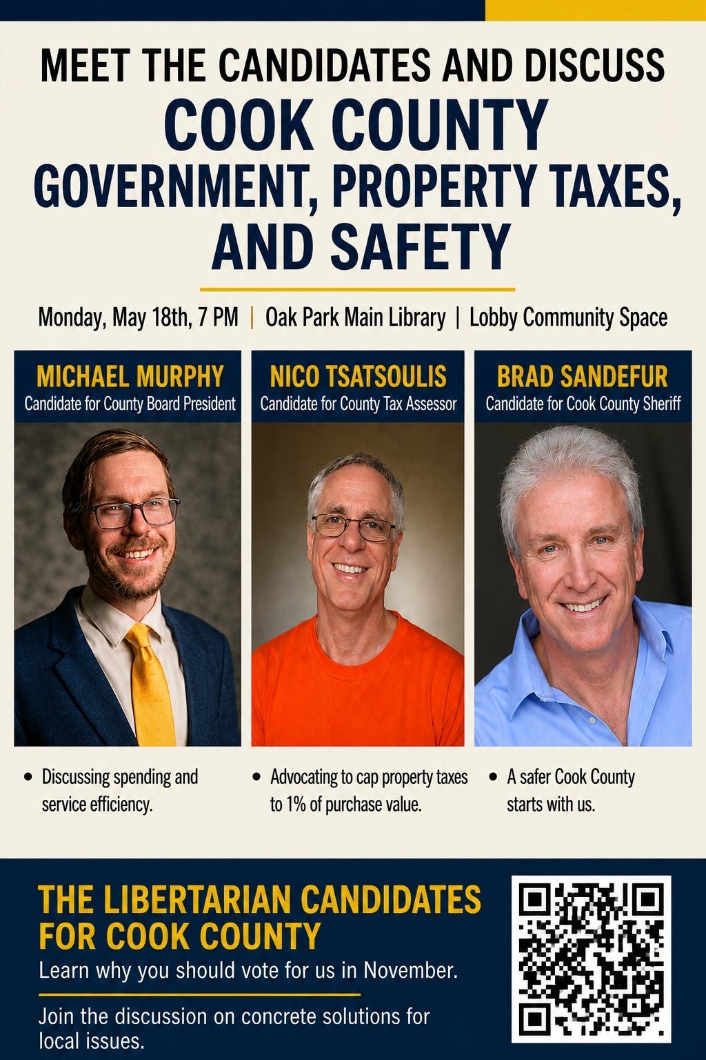 Meet you Cook County Candidates for President, Assessor and Sheriff